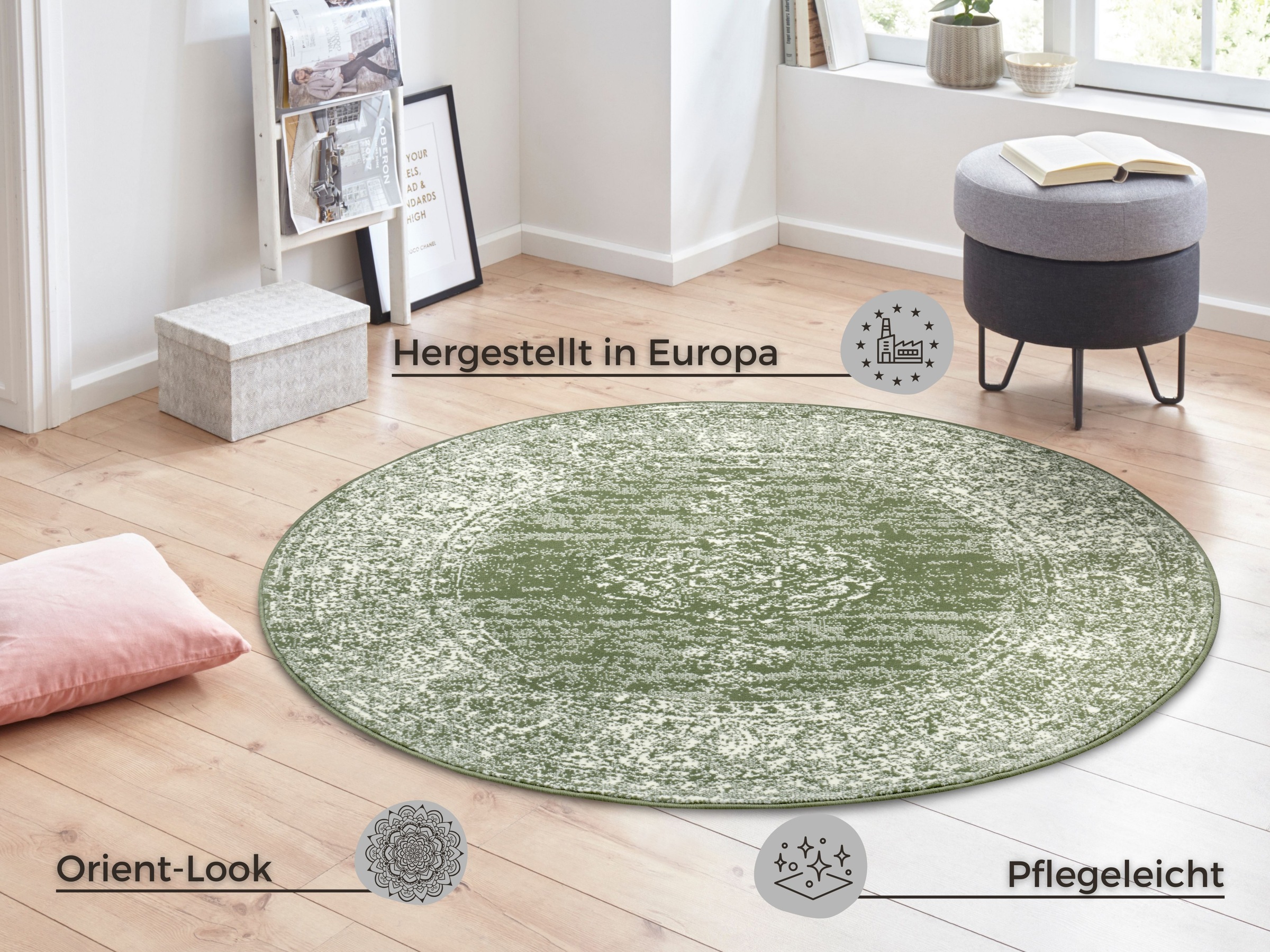 HANSE Home Teppich »Meridional« rund 9 mm Höhe Orientalisch, Orient, Kurzflor, Wohnzimmer, Schlafzimmer, Vintage