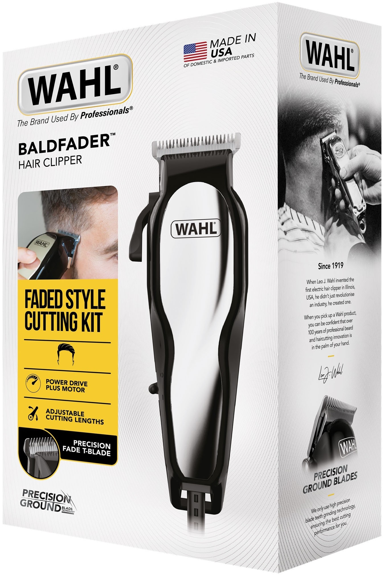 Wahl Haarschneider »Baldfader 20107.0460«, 5 Aufsätze, Netz-Haarschneideset
