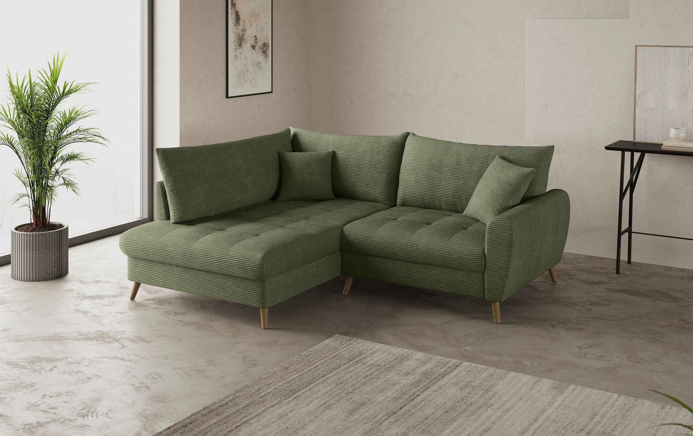 Mr. Couch Ecksofa »Blackburn II L-Form«, Wahlweise mit Kaltschaumpolsterung bis 140 kg belastbar