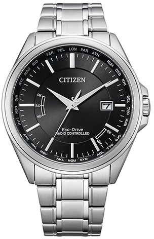 Citizen Funkuhr »CB0250-84E«, Armbanduhr, Herrenuhr, Solar, Edelstahlarmband, Saphirglas, Datum