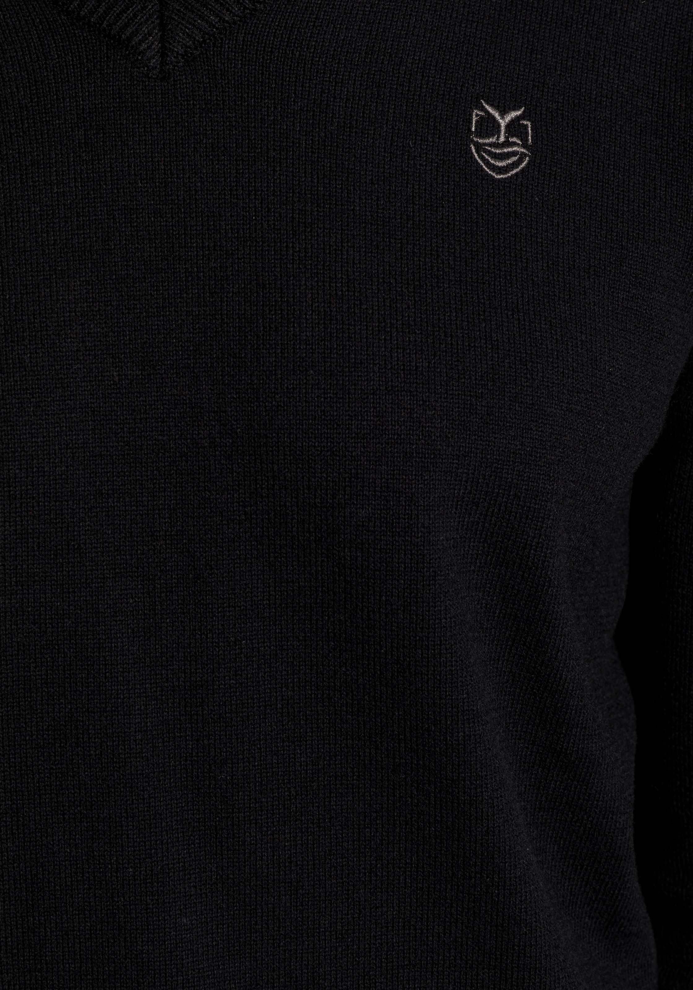 DELMAO V-Ausschnitt-Pullover, mit Stickerei Logo - NEUE MARKE!