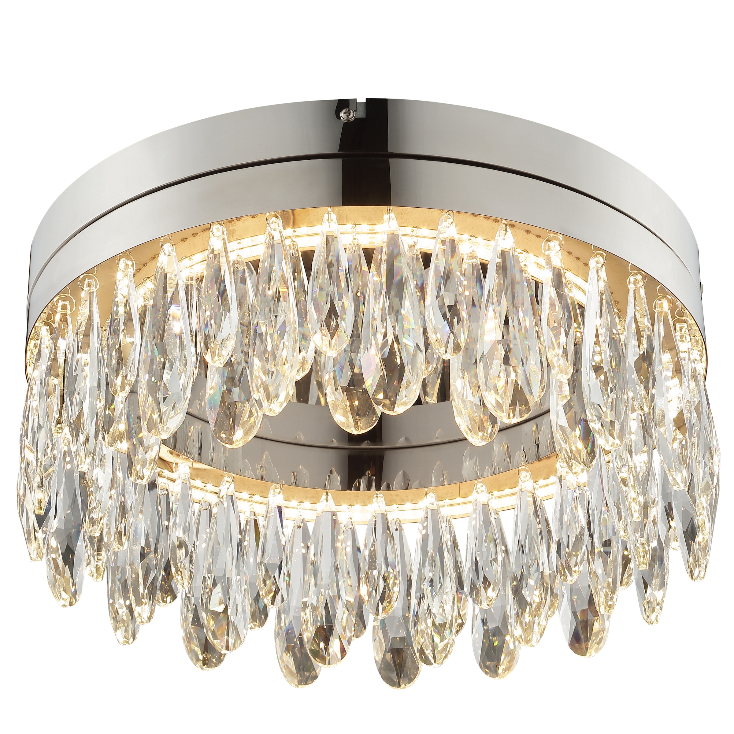 lumiCouture LED Deckenleuchte »Celestia« LED-Modul 1 Stk. Warmweiß Ø 40 cm, 3300 lm, 2700 K, K9- Kristalle, Memoryfunktion