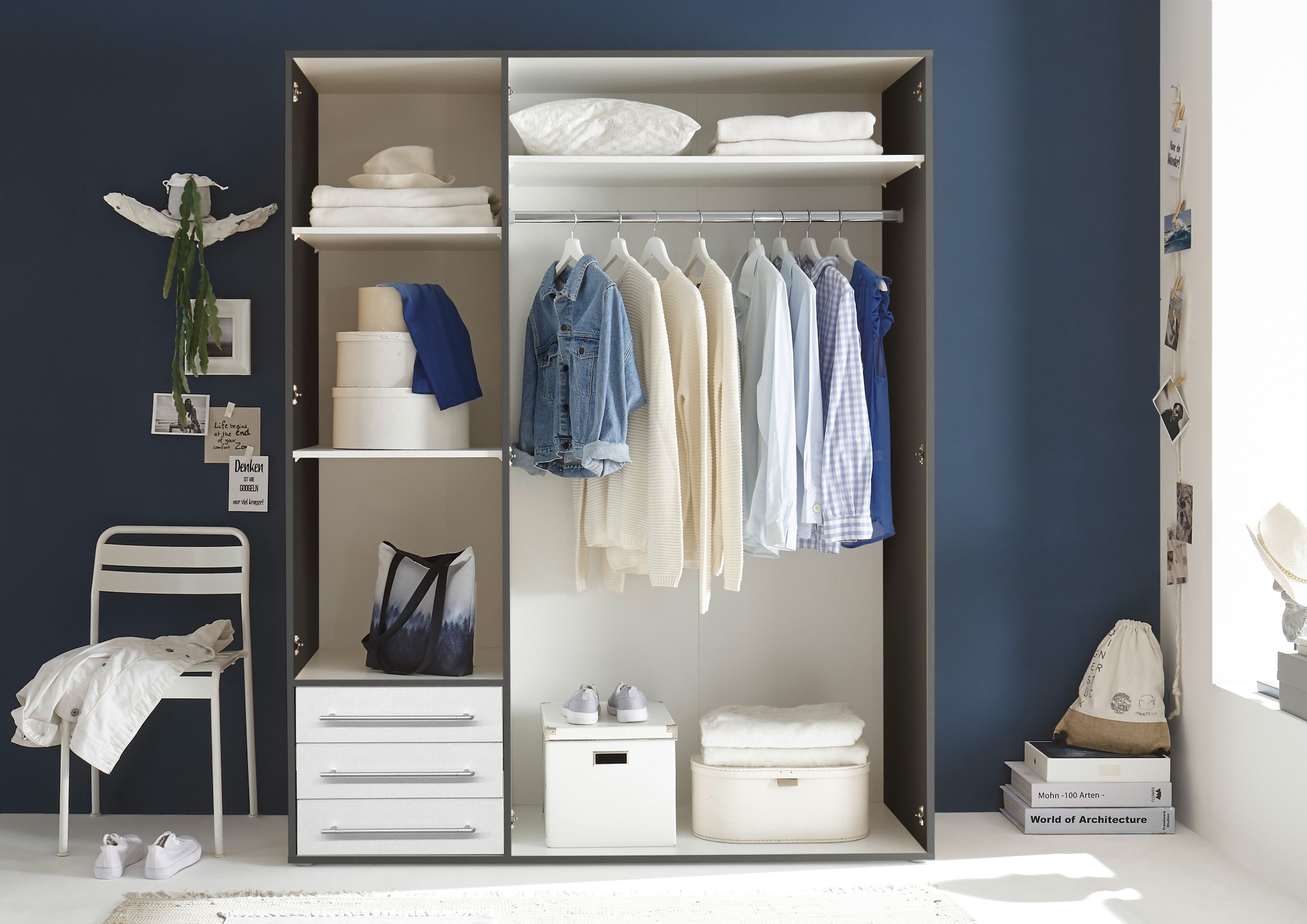 Schlafkontor Drehtürenschrank »Lyss Schrank, Kleiderschrank mit Drehtüren« in verschiedenen Farben und Größen erhältlich