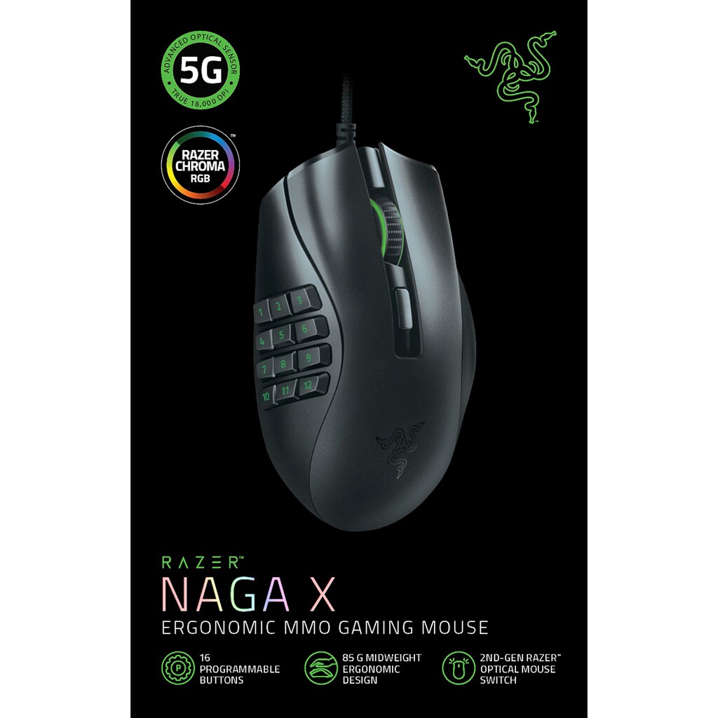 RAZER Gaming-Maus »Naga X«, kabelgebunden