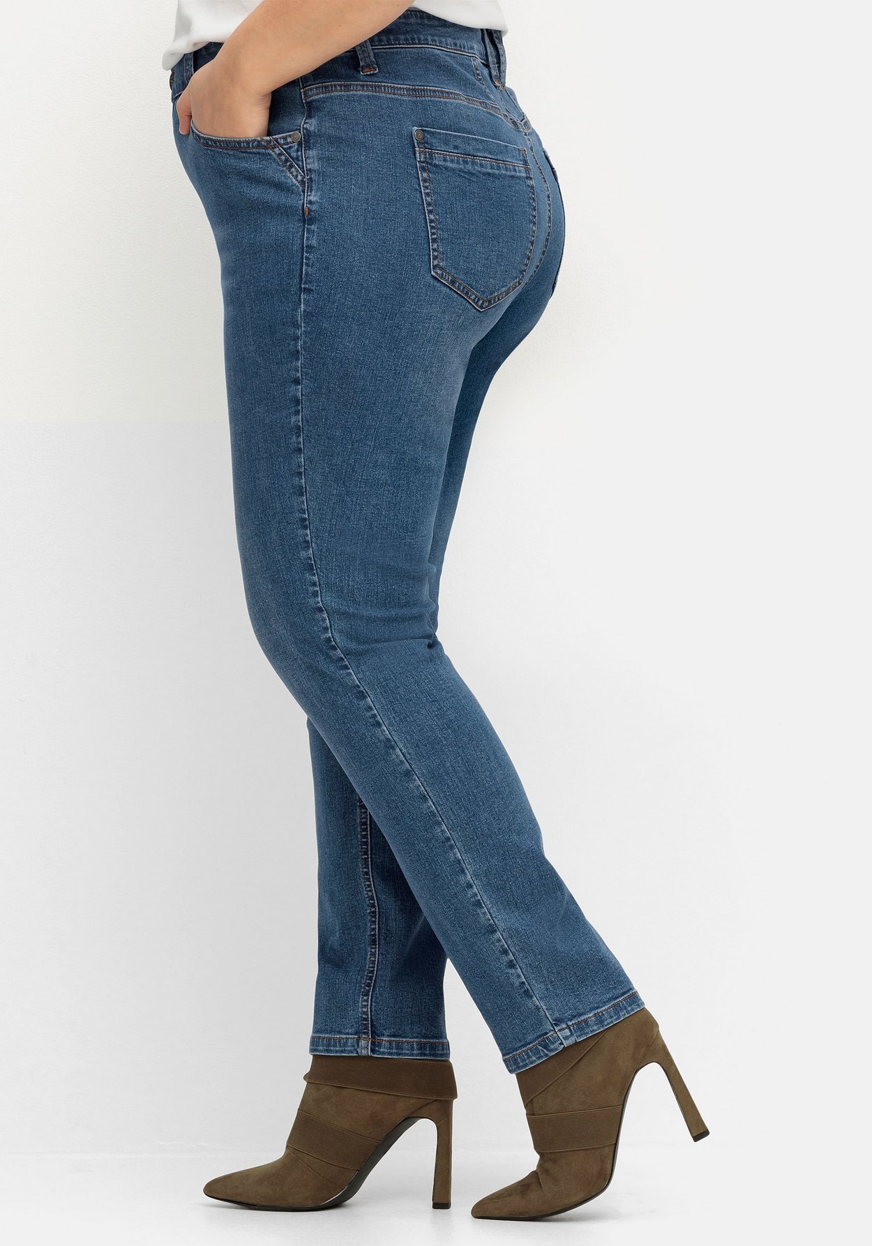 Sheego Stretch-Jeans »Jeans PIA, aus elastischem Denim«