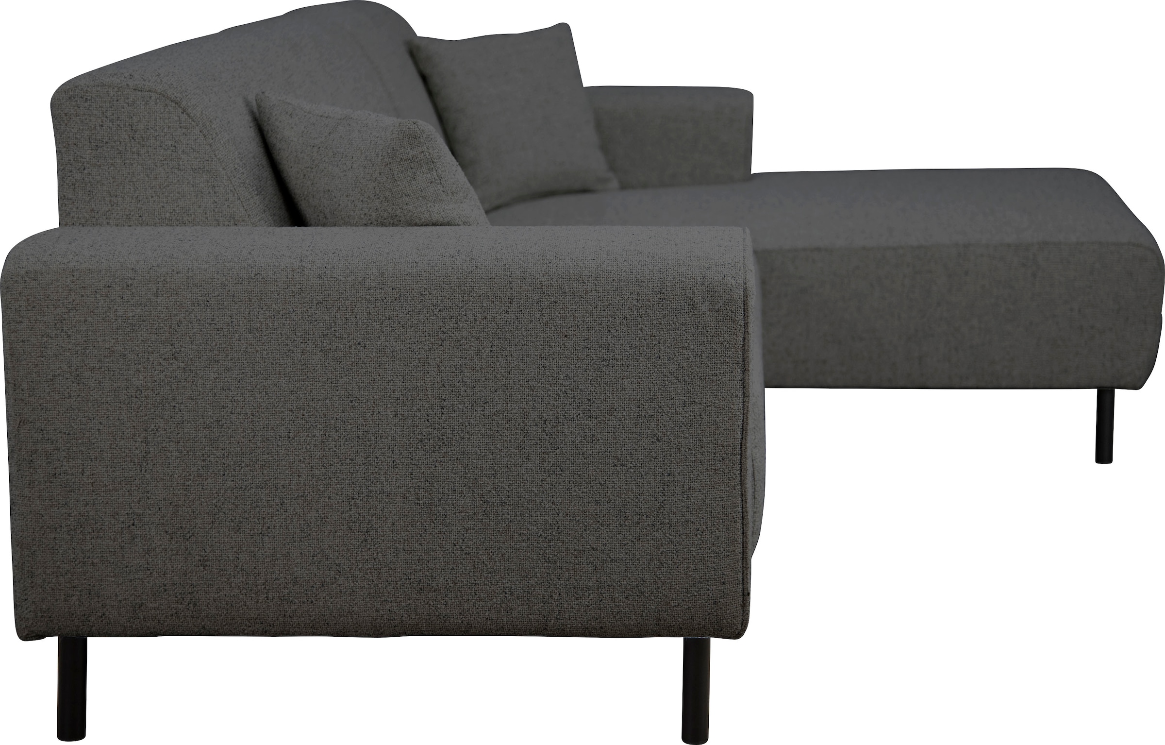 Home affaire Ecksofa »ARROS L-Form mit Wellenunterfederung, Maße B/T/H: 235/163/81 cm«, incl. Zierkissen, mit Recamiere rechts/links bestellbar, auch in Cord
