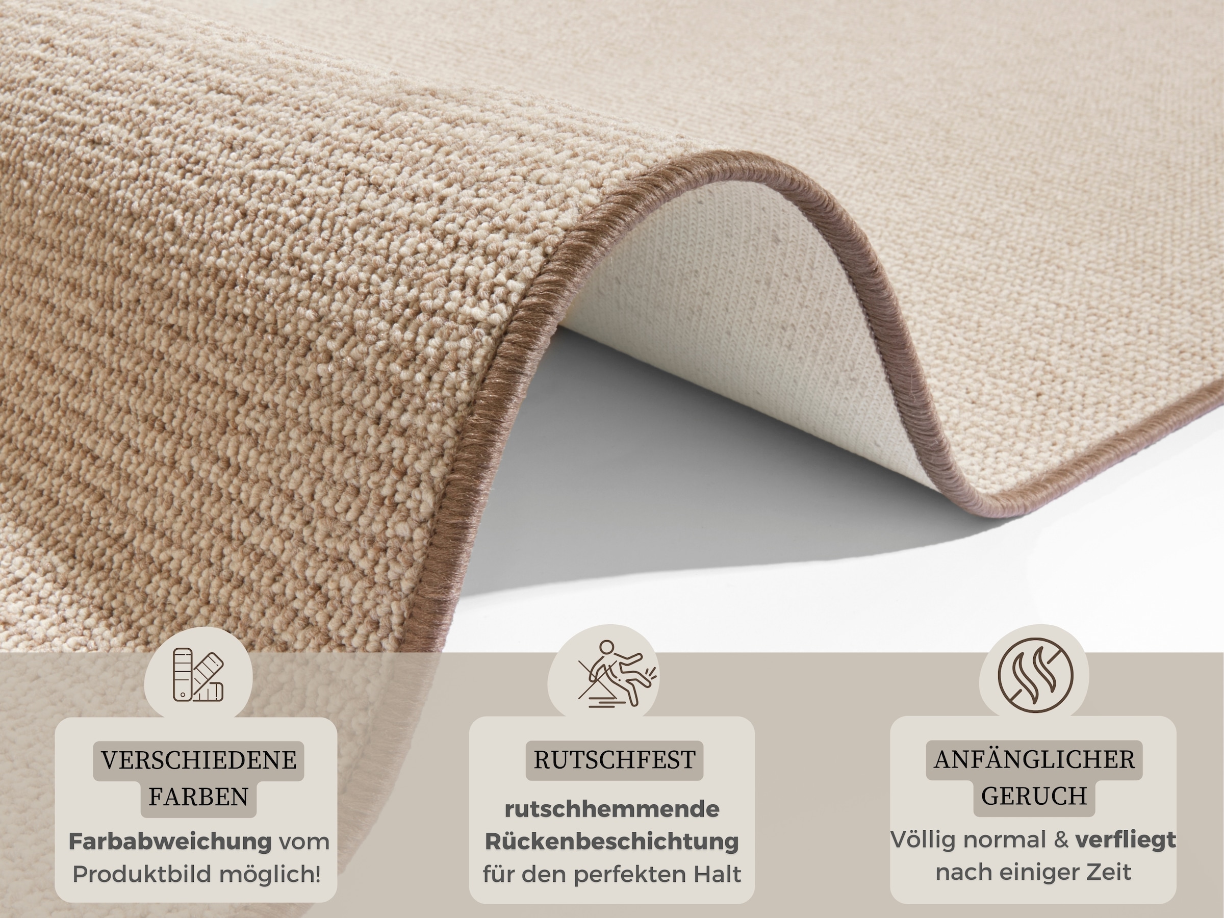 HANSE Home Läufer »Bouclé«, rechteckig, 5 mm Höhe, Rutschfest, Sisal Optik, Teppichläufer, Teppich, Küche, Flur, Schlicht