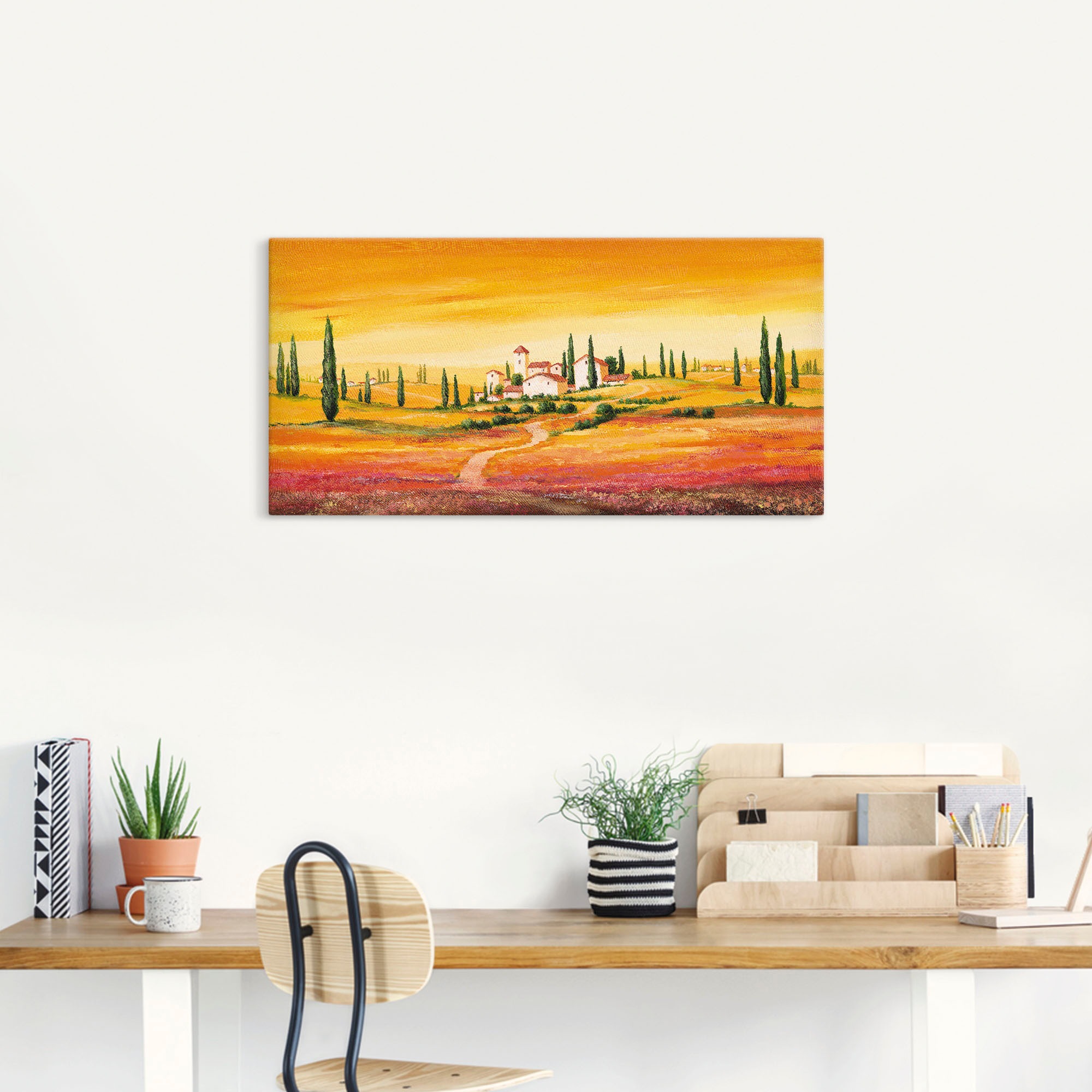 Artland Wandbild »Traumhafte toskanische Landschaft«, Europa, (1 St.), als Alubild, Outdoorbild, Leinwandbild, Poster, Wandaufkleber