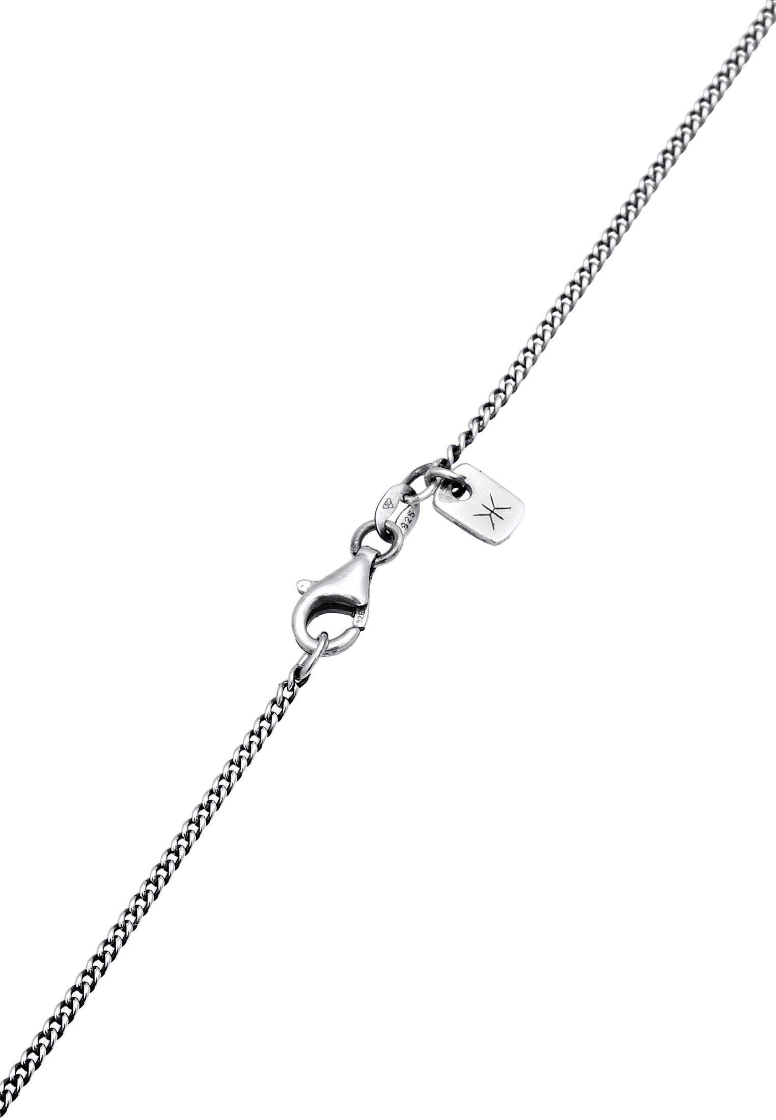 Kuzzoi Silberkette »Halskette Herren Erbskette Oxidiert Ring Basic 925 Silber«