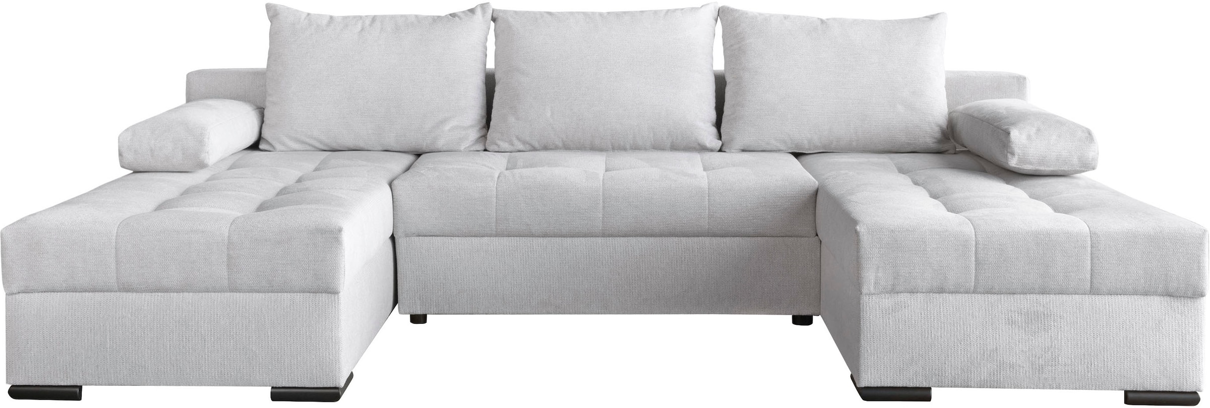 OTTO home Wohnlandschaft »Home System U-Form, von B: 269-352 cm wählbar, 6 Varianten zur Auswahl« Bettfunktion, Bettkasten & Zierkissen, Federkern