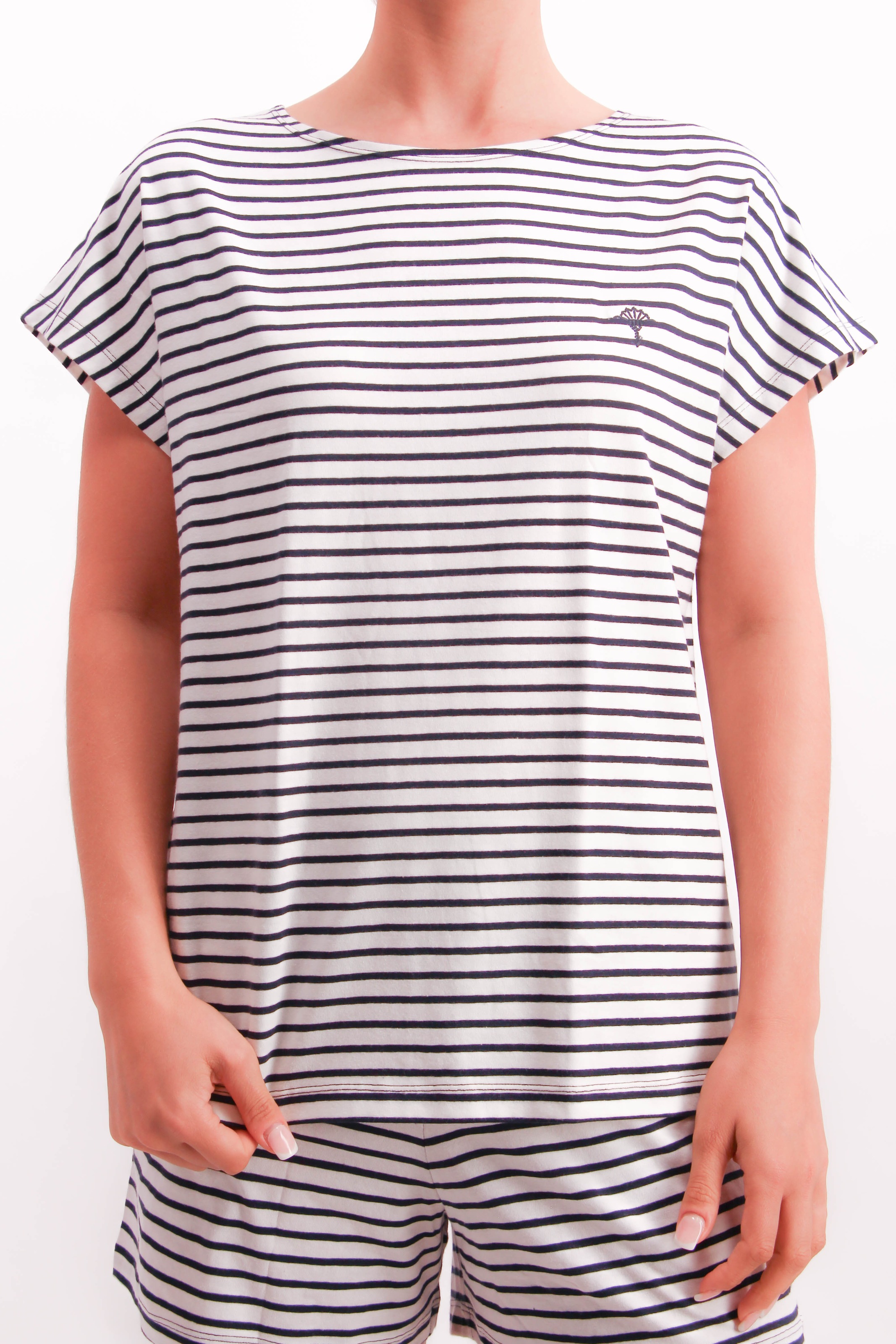 JOOP! T-Shirt »Cosy«, U-Boot-Ausschnitt, extrakurze Ärmel