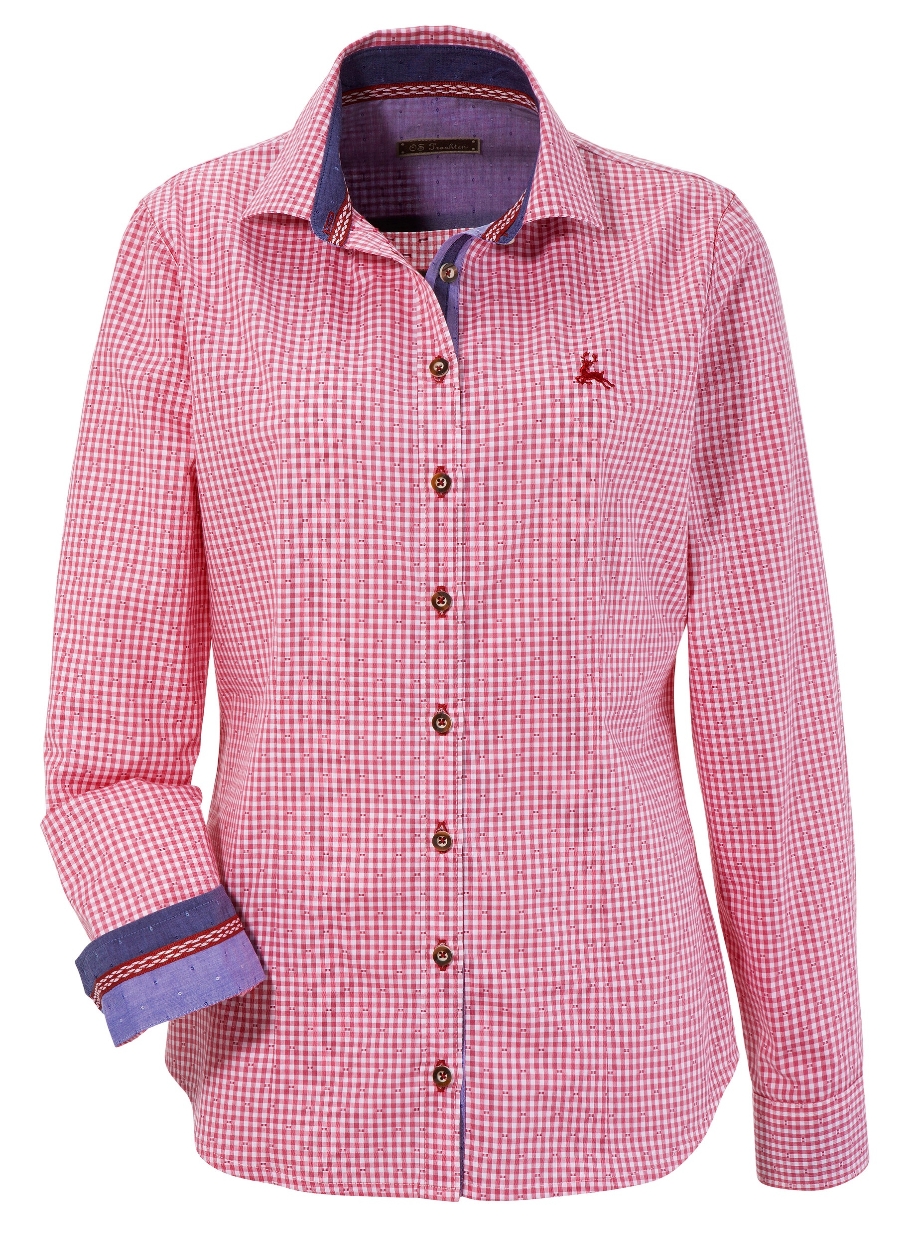 OS-Trachten Trachtenbluse, Damen, im Karo-Design kaufen