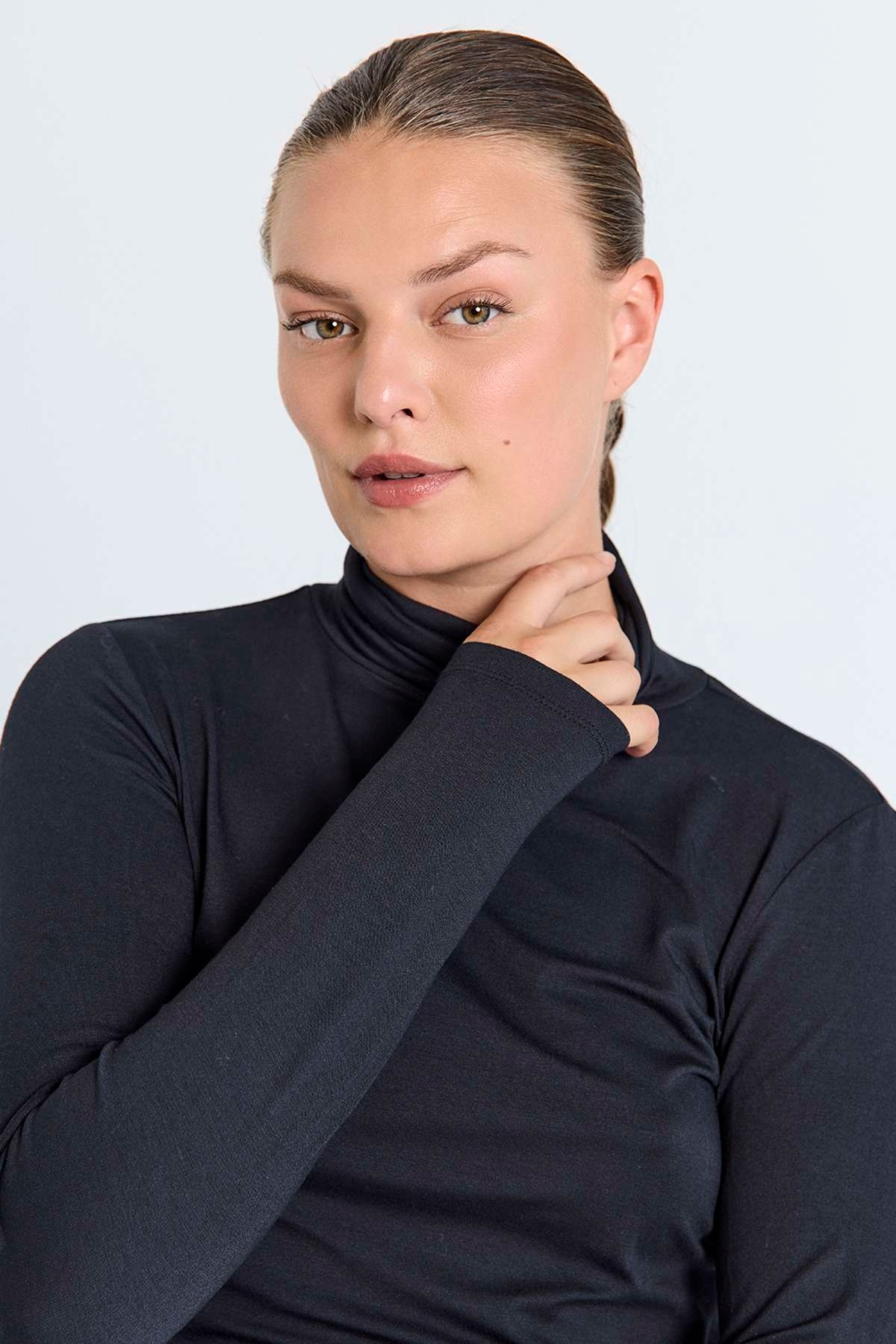 FREEQUENT Rollkragenshirt »Style Liana« mit Viskose und Stretch / Körpernah