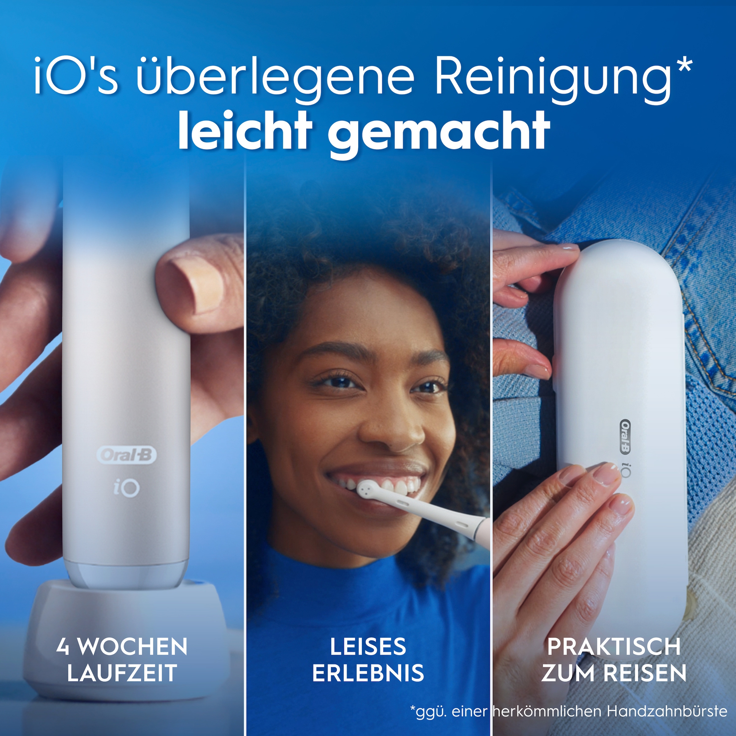 Oral-B Elektrische Zahnbürste »iO Series 2« 1 Stk. Aufsteckbürsten für die sanfte Reinigung,  Reise-Etui