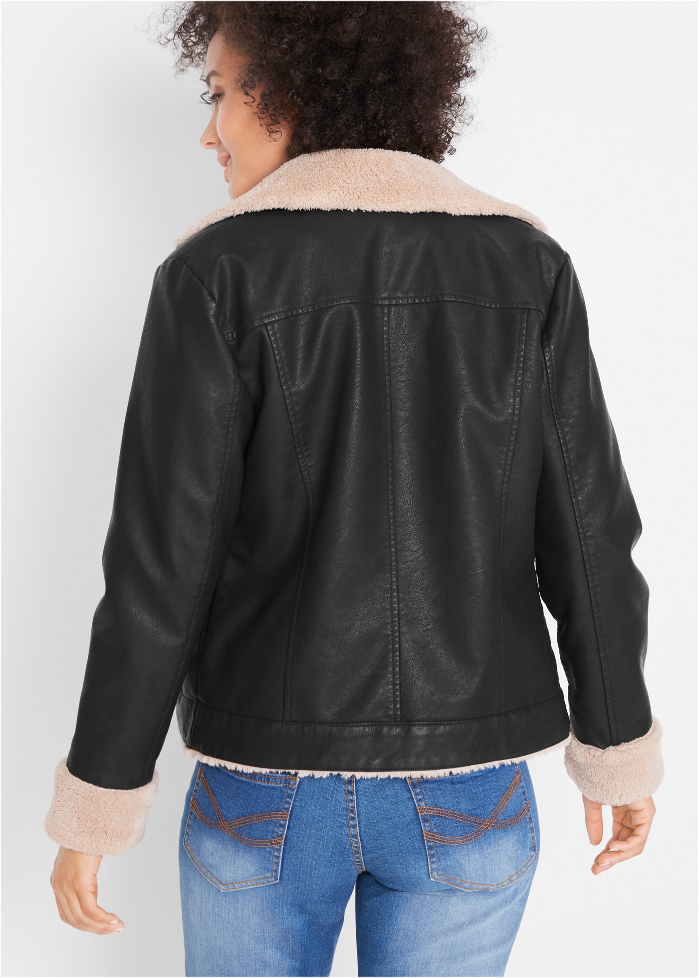 bonprix Lederimitatjacke »Lederimitat-Jacke, gefüttert« Lederimitat-Jacke, gefüttert