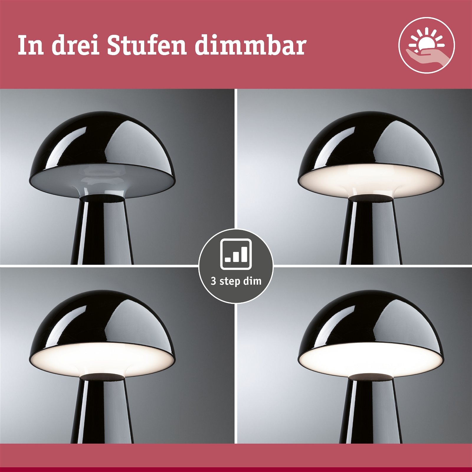 Paulmann LED Außen-Tischleuchte »Akkuleuchte Onzo dimmbar IP44«, 1 flammig