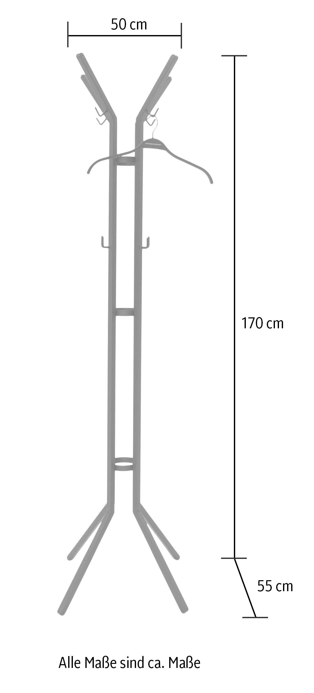 Spinder Design Garderobenständer »JAIMY«, Metall, Platzsparend, zeitloses Design
