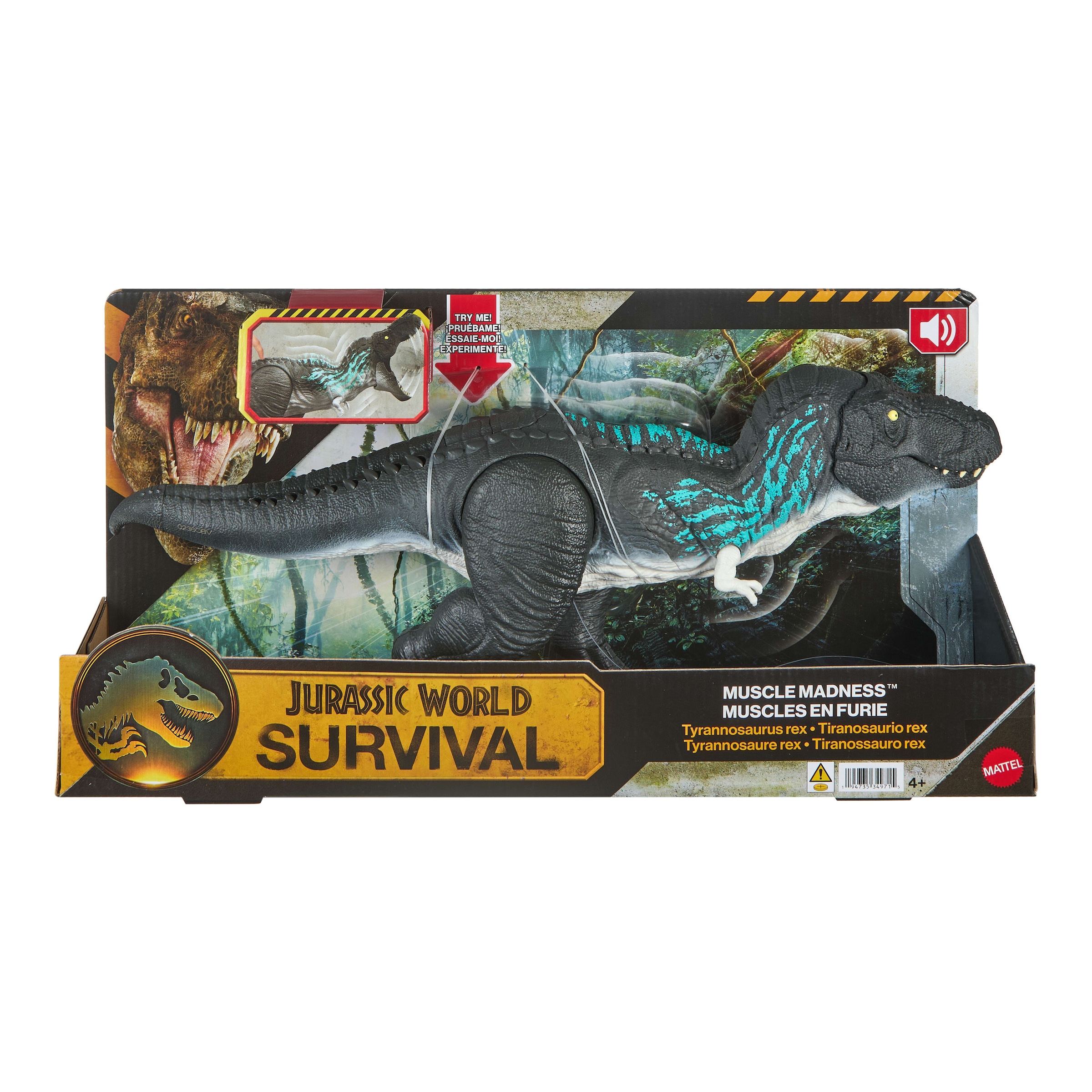 Mattel® Actionfigur »Jurassic World T-Rex Dino« mit Wachstumsfunktionen und Gebrüll