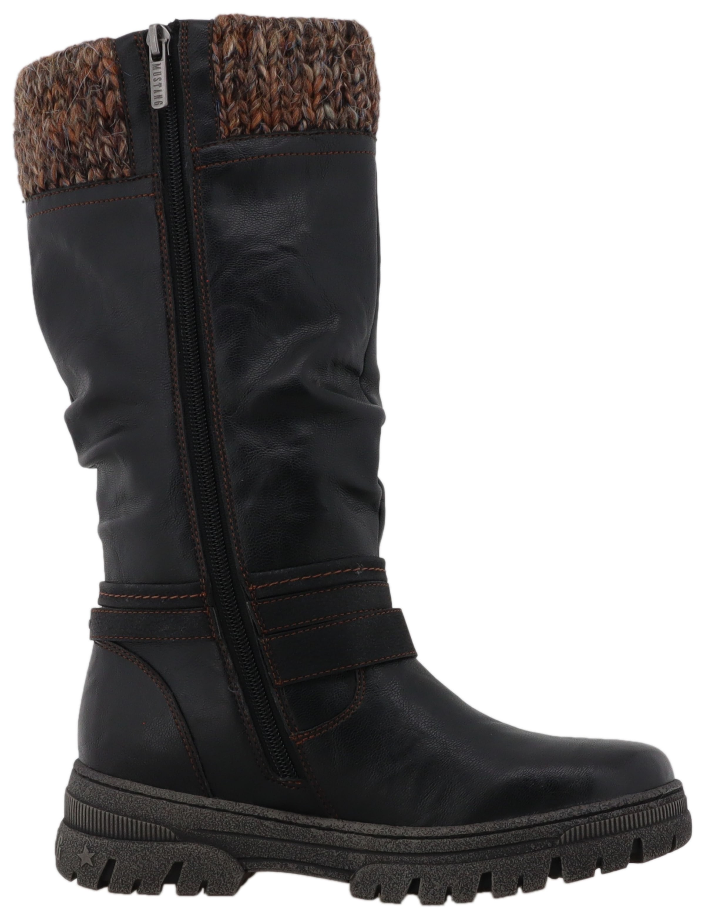 Mustang Shoes Winterstiefel »Tabitha«  Stiefel mit Zierriemchen und Blockabsatz