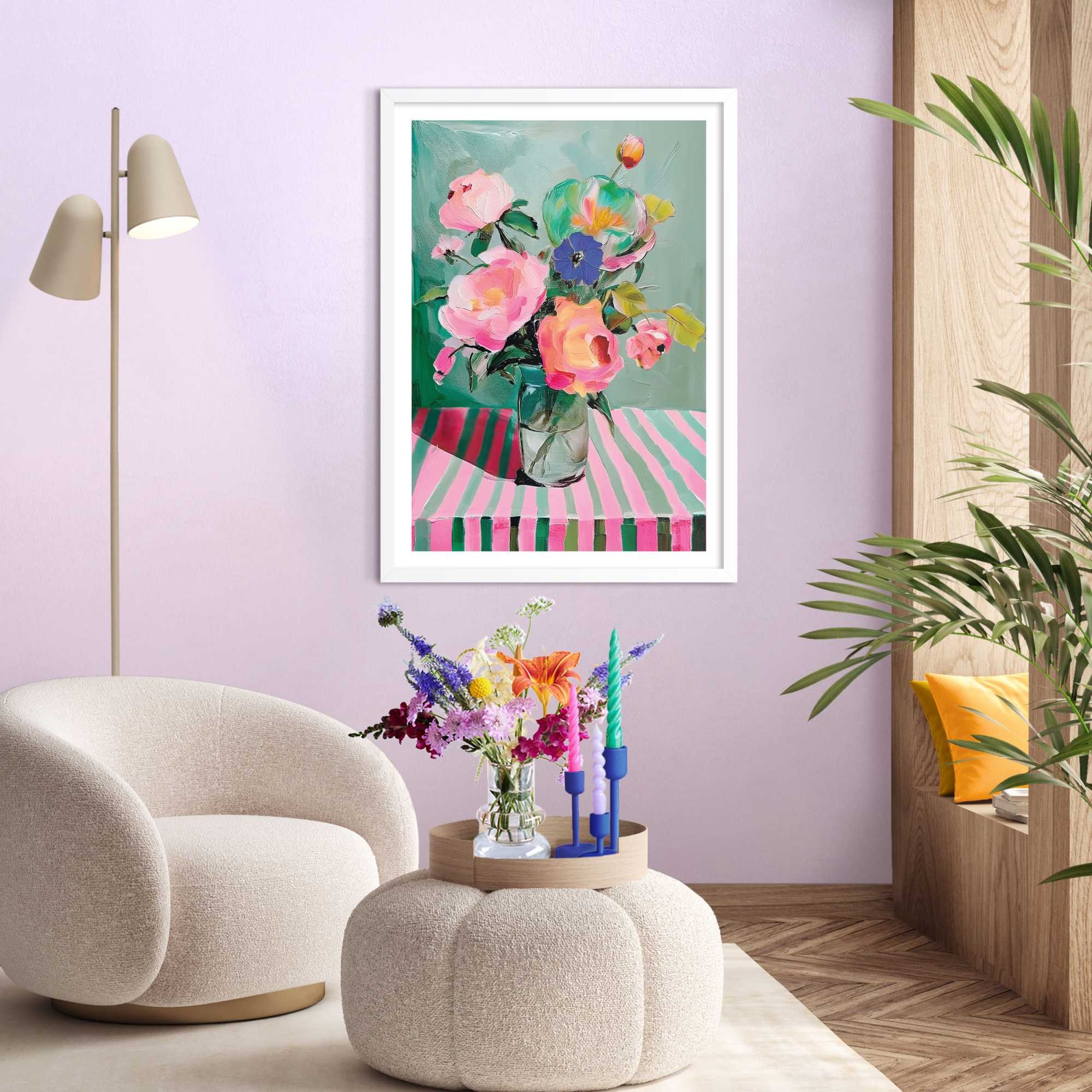 Reinders! Poster »Blumen auf dem Tisch« Wohnzimmer - Mehrfarbig - MDF - Blumen und Pflanzen - 50x70 cm