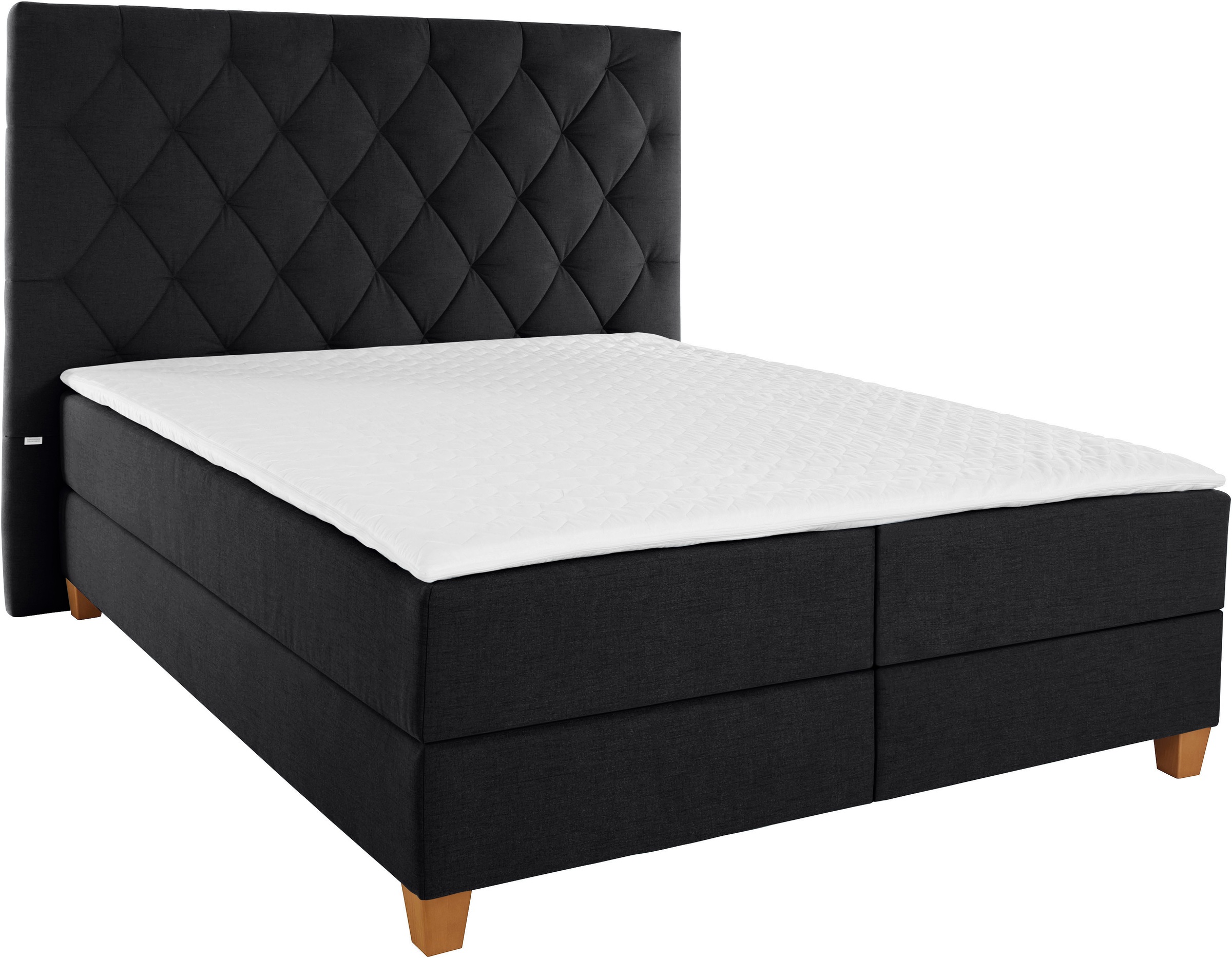 Guido Maria Kretschmer Home&Living Boxspringbett »Harmones hoch«, in 3 Breiten, Härtegrad auch im Mix mit je 1 Matratze in H2 und H3
