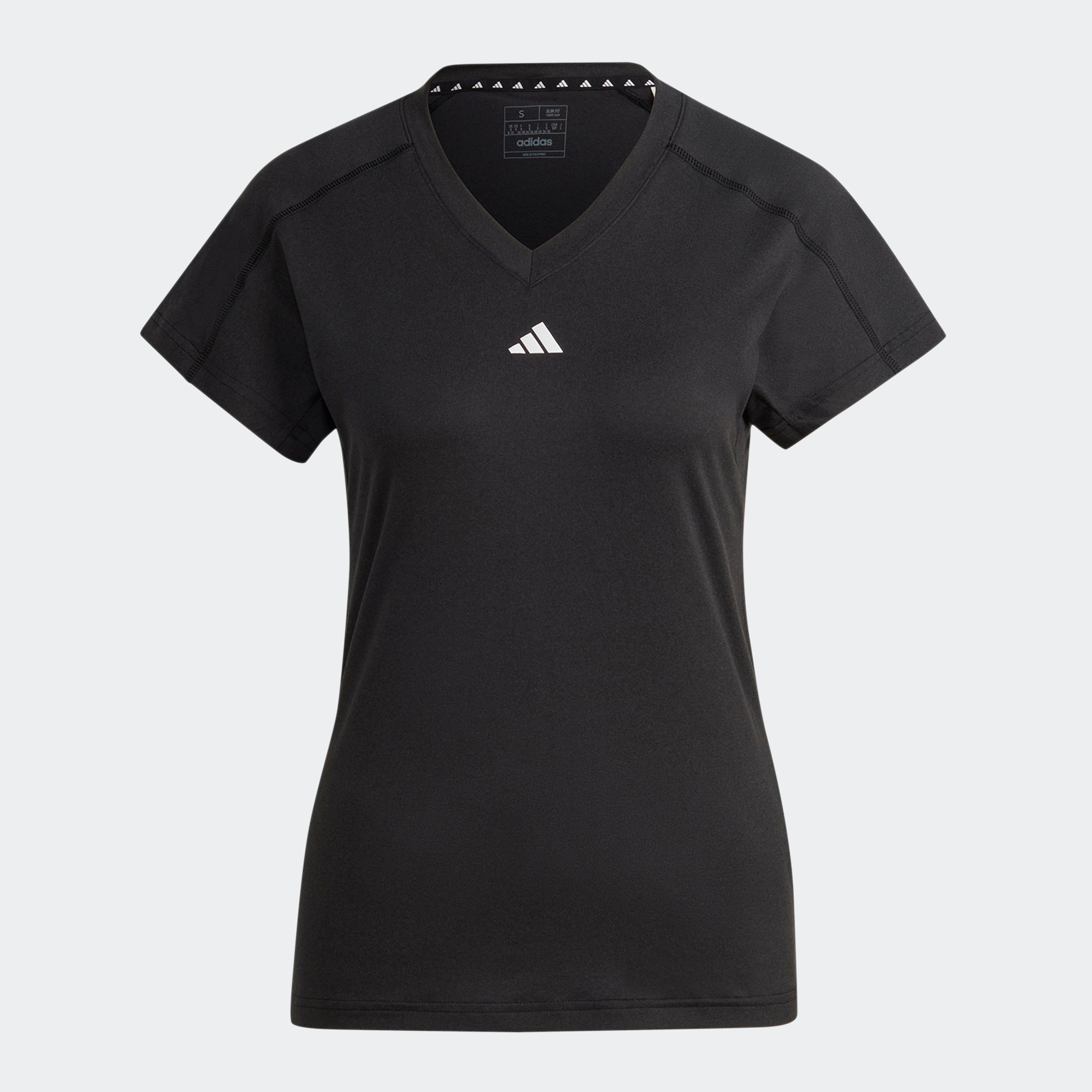 adidas Performance T-Shirt »AEROREADY TRAIN ESSENTIALS MINIMAL BRANDING V-NECK«, Trainingsshirt, feuchtigkeitsabsorbierend mit V Ausschnitt
