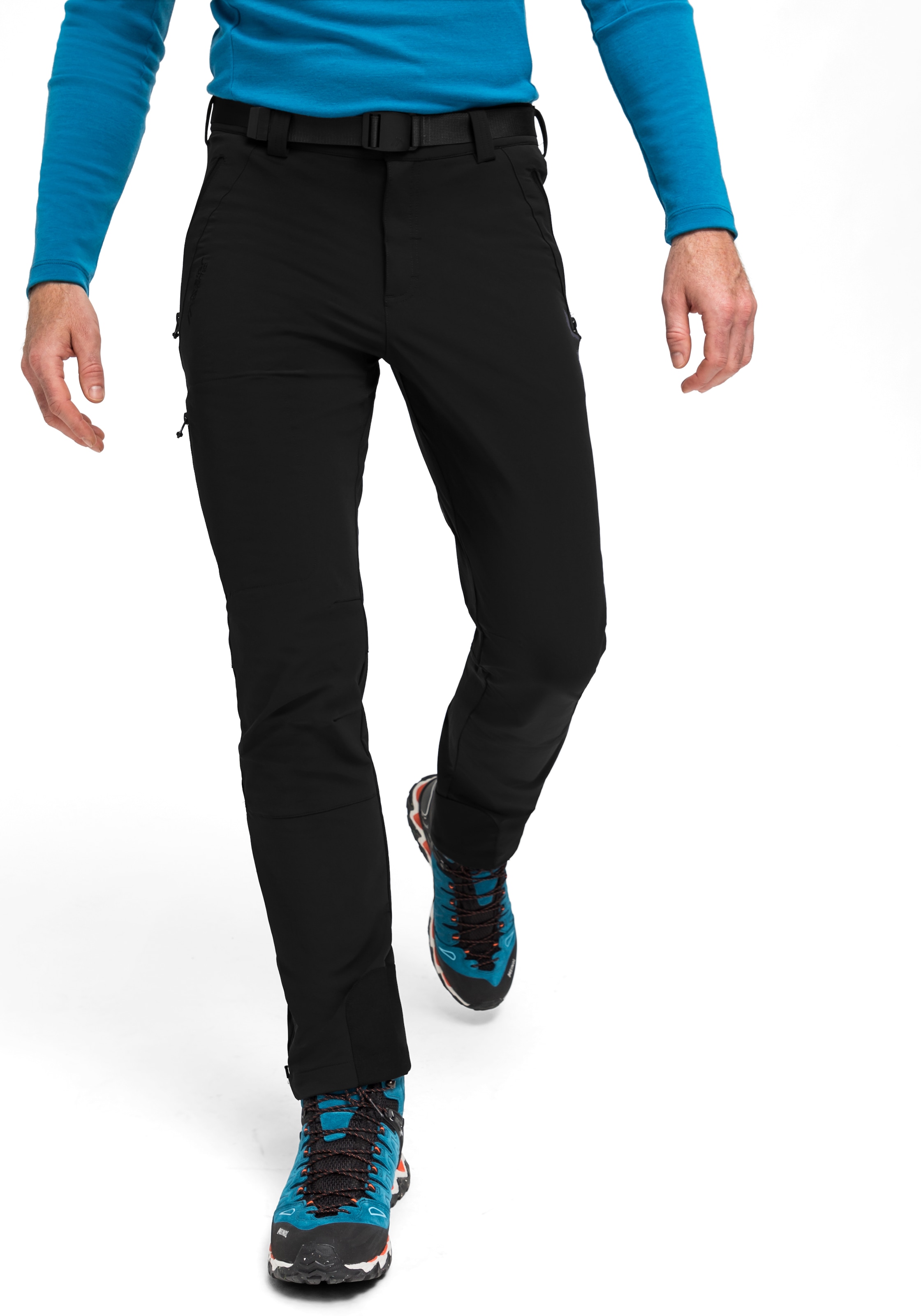 Maier Sports Funktionshose »Naturno«, Herren Outdoorhose, robuste Trekking-Hose, 3 Taschen und Gürtel