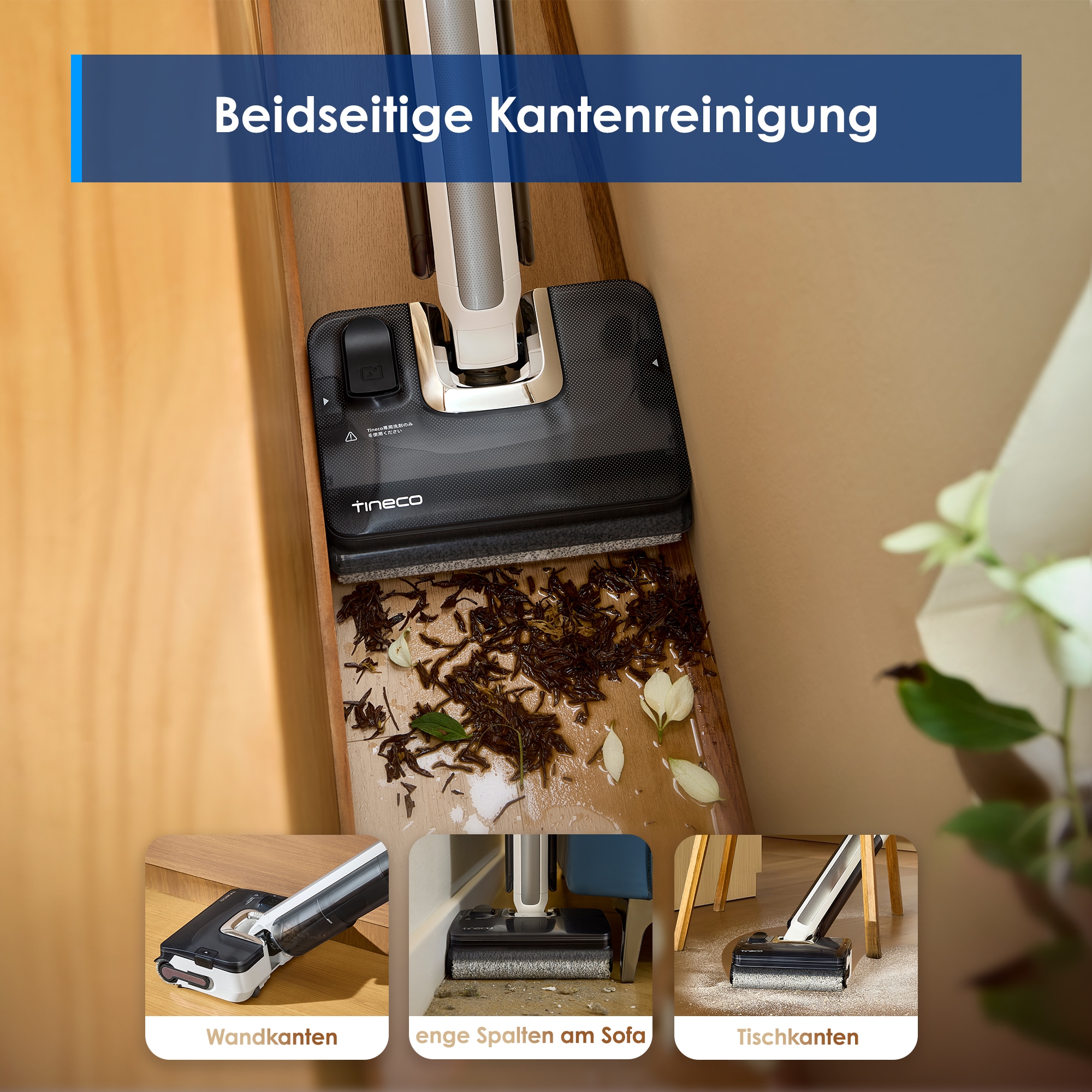 Tineco Nass-Trocken-Sauger »FLOOR ONE i7 Fold Premium, 3,5kg leicht, klappbar, 85°C Trocknung« 22.000pa Saugleistung, 50 Min Laufzeit