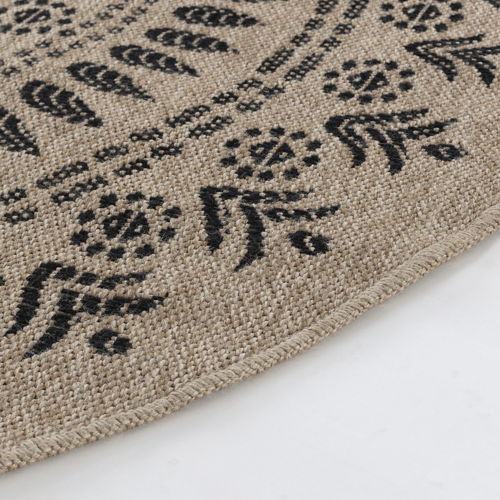 Livabliss Teppich »ILA«, rund, 8 mm Höhe, Teppich In- /Outdoor Boho Jute-Optik, Balkon, Terrasse, Garten, Rund