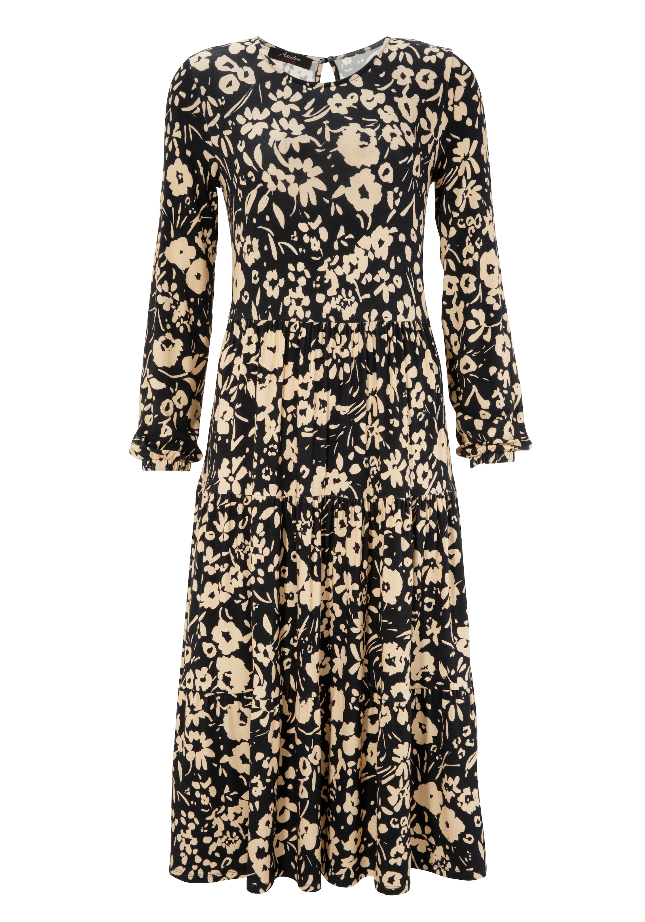 Aniston CASUAL Jerseykleid, mit abstraktem Blumendruck bei ♕