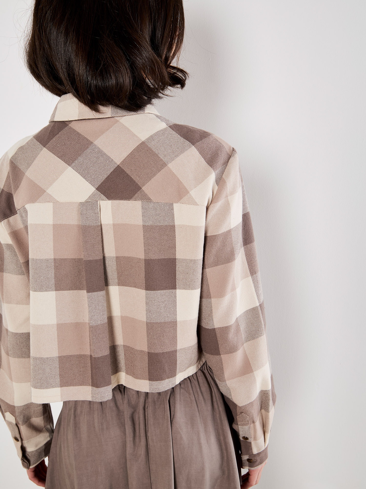 Apricot Hemdbluse »Cropped-Hemd« mit verdeckter Knopfliste