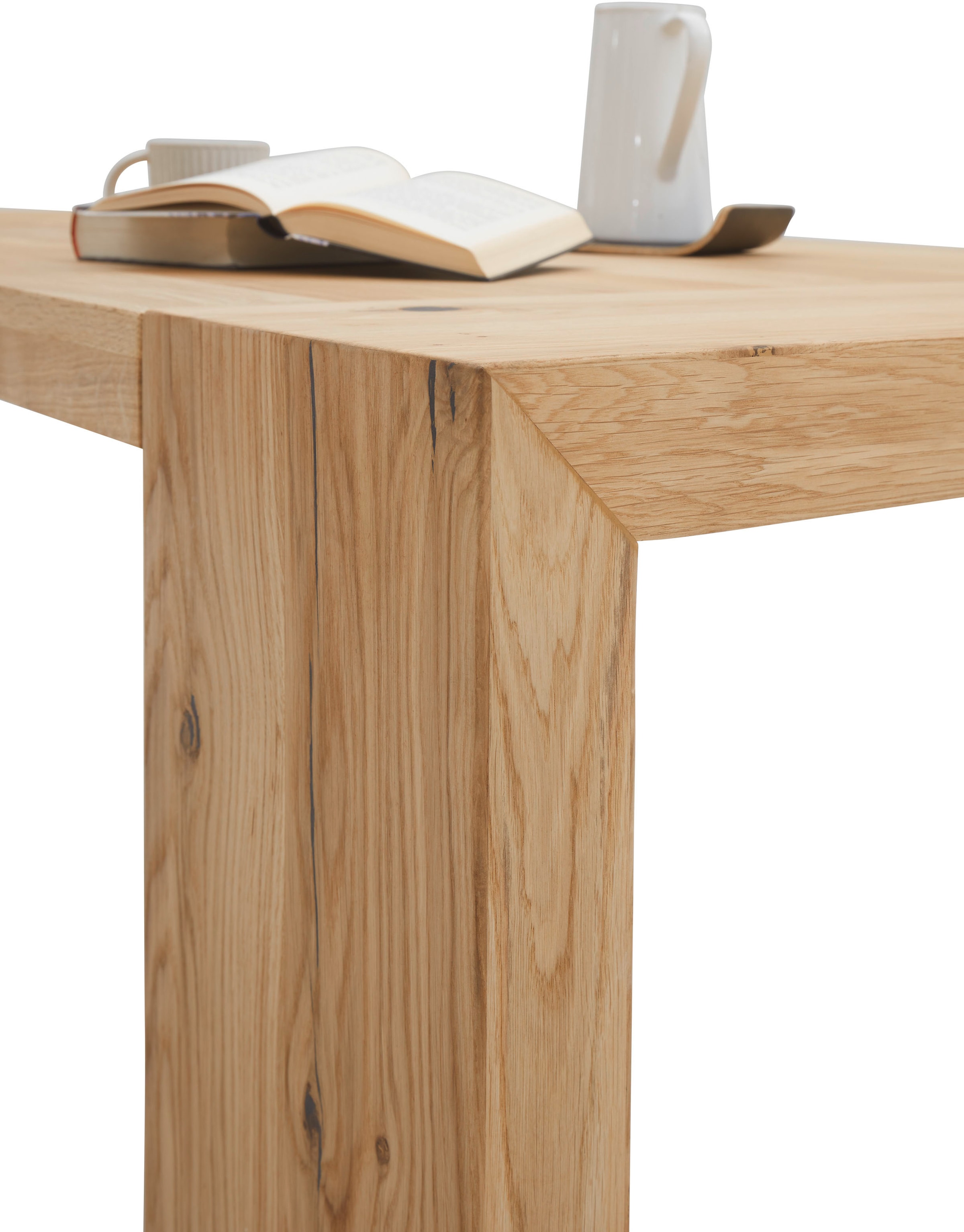 Stolkom Esstisch »Anno Esszimmertisch Eiche Massivholz geölt, FSC, BxHxT 200x76x100 cm«, Eiche Massivholz geölt, FSC®-Zertifiziert, Flächenbelastung bis 90 kg