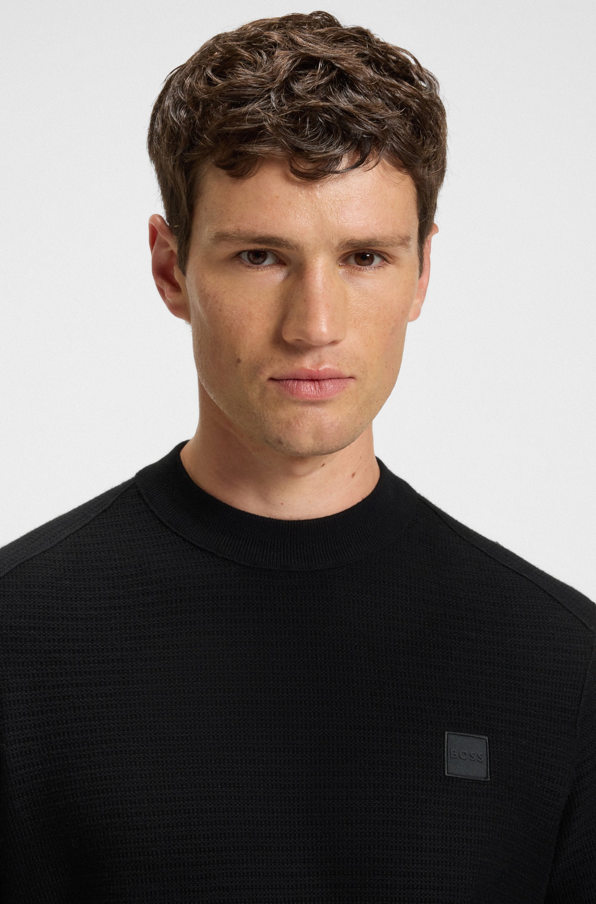 BOSS ORANGE Strickpullover »Anion« mit BOSS-Badge