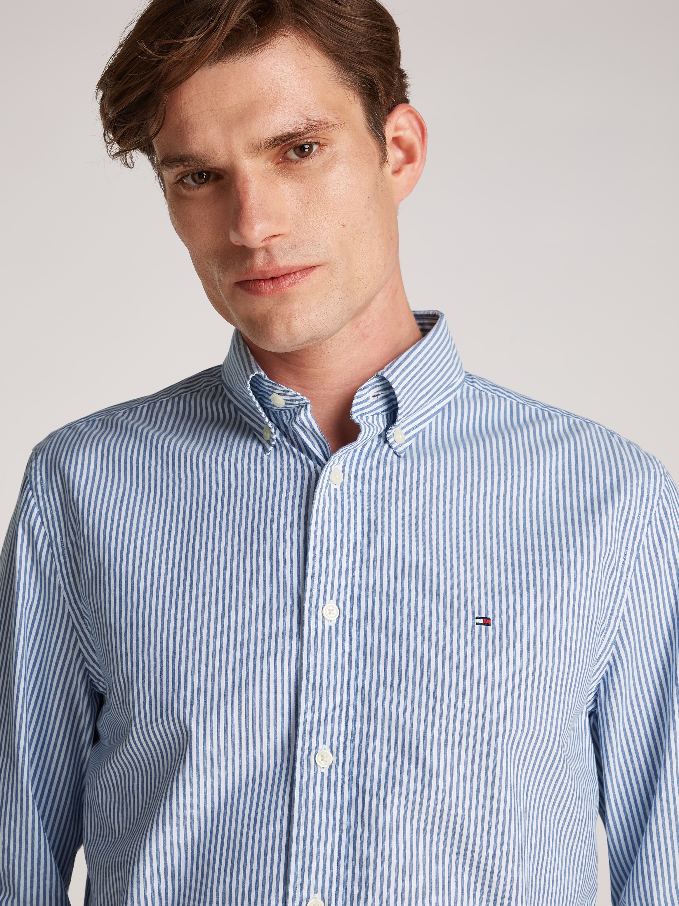 Tommy Hilfiger Langarmhemd »FLEX POPLIN CLASSIC STP RF SHIRT«, mit Sreifenmuster