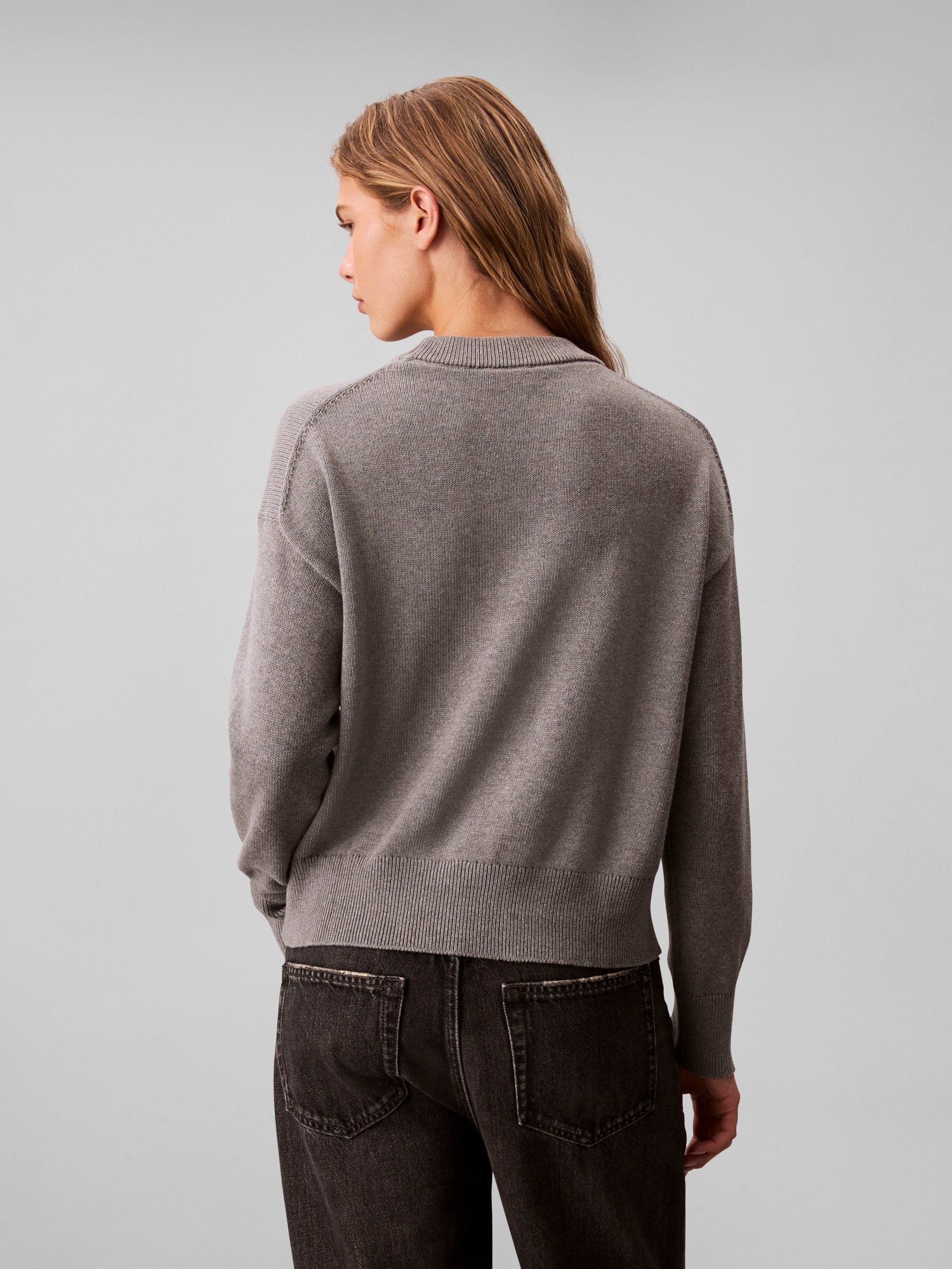 Calvin Klein Jeans Strickpullover »Cotton Graphic Pullover«, Mit Rundhalsausschnitt