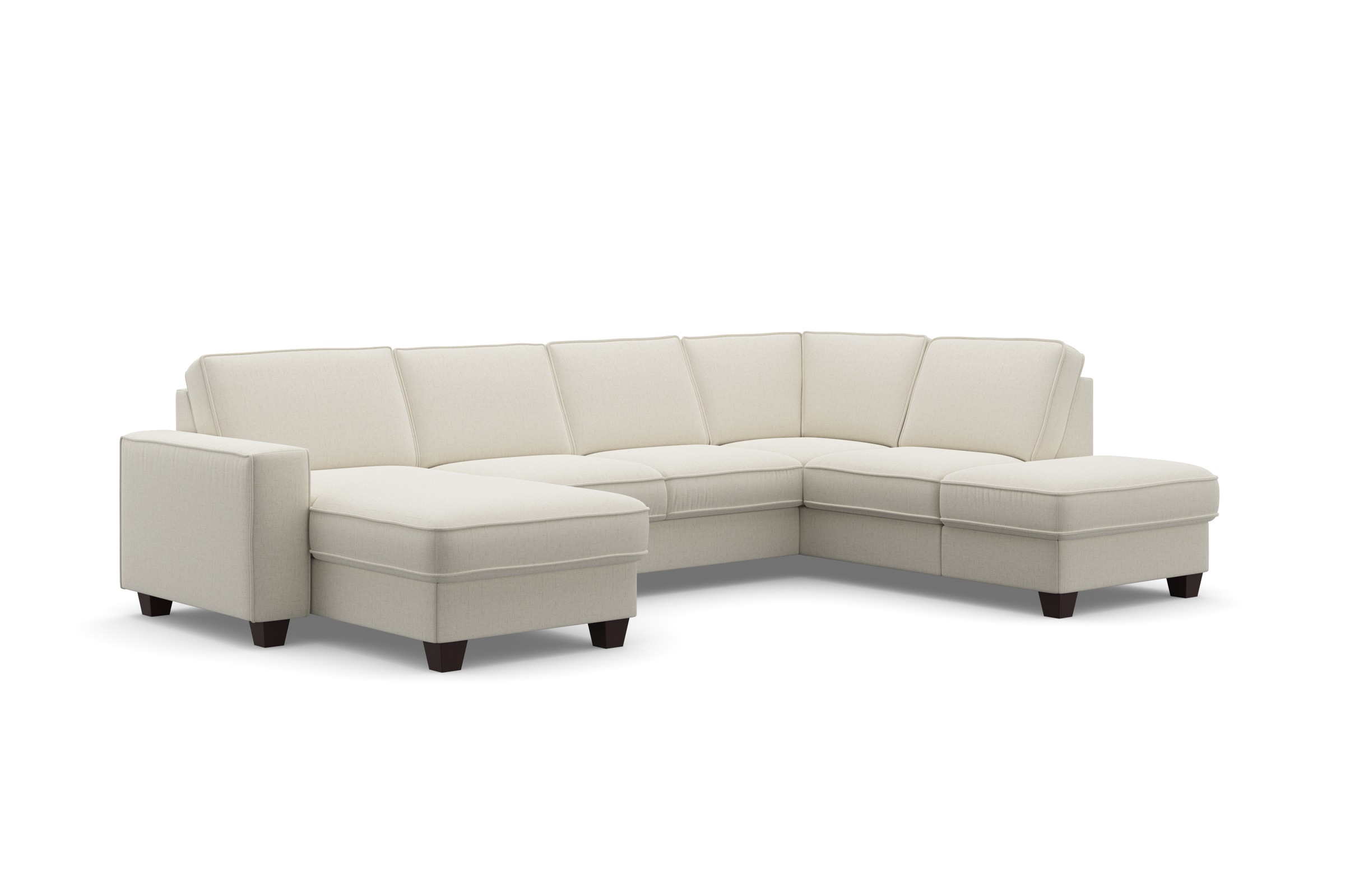 Home affaire Wohnlandschaft »County U-Form« wahlweise Ottomane links oder rechts, mit Federkern-Polsterung