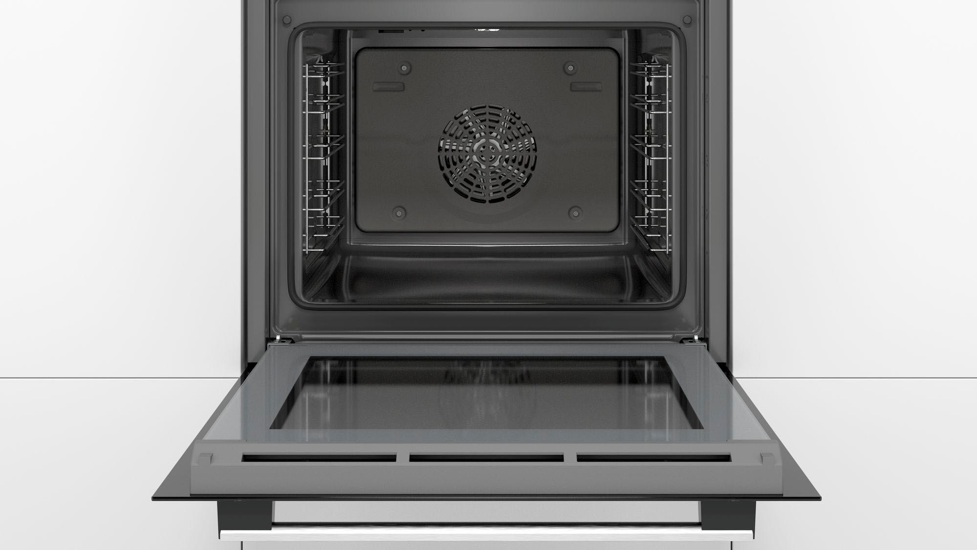 BOSCH Einbaubackofen 2 »HBA530BR1«, mit Teleskopauszug nachrüstbar, ecoClean Direct