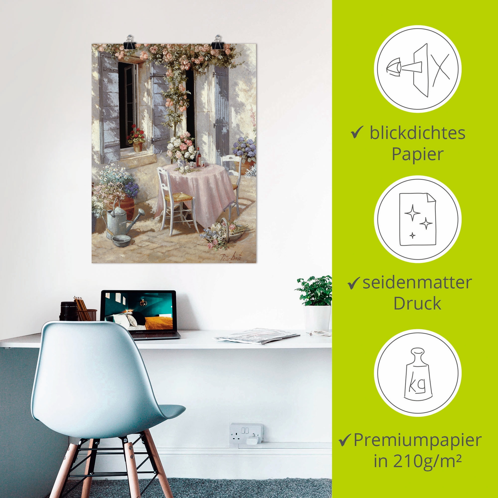 Artland Wandbild »Einladung« Garten 1 Stk. tlg. als Leinwandbild, Poster in verschied. Größen