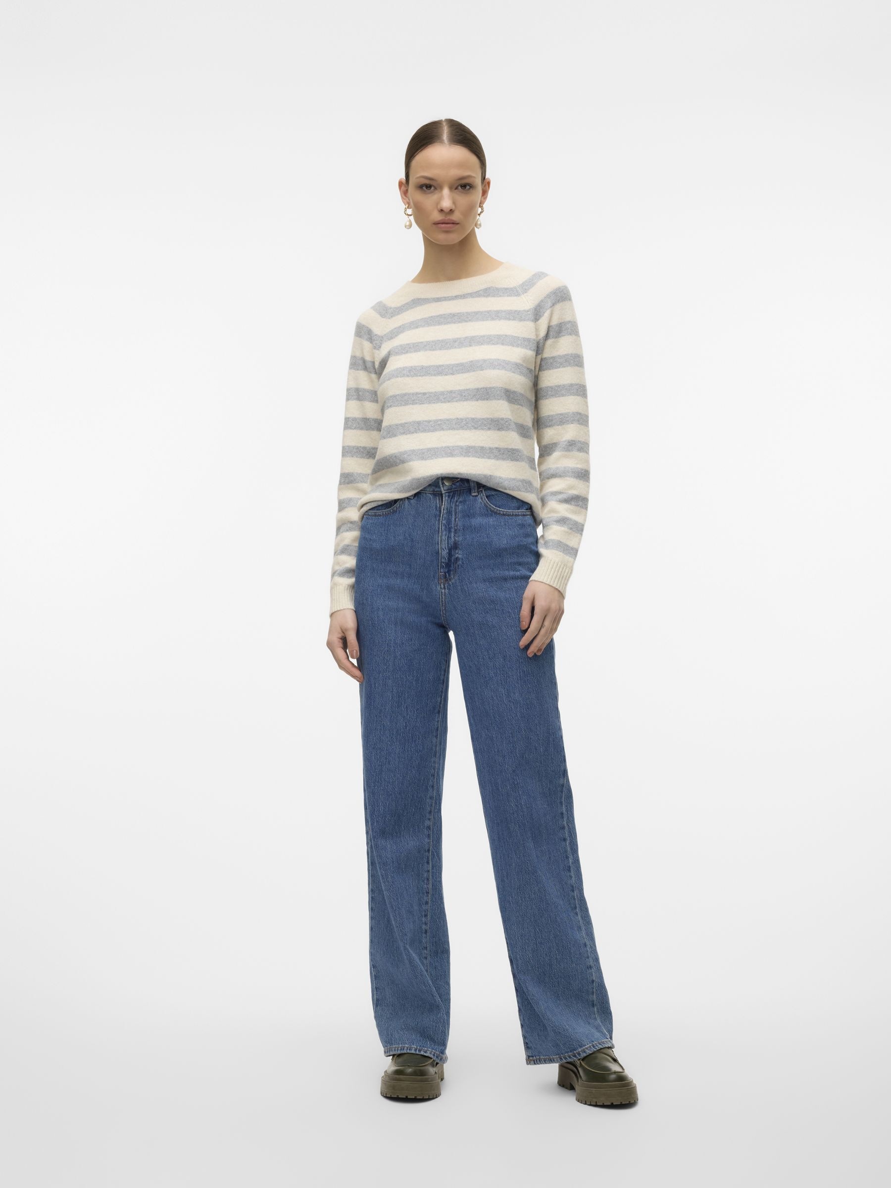 Vero Moda Rundhalspullover »VMDOFFY LS O-NECK BLOUSE GA NOOS«