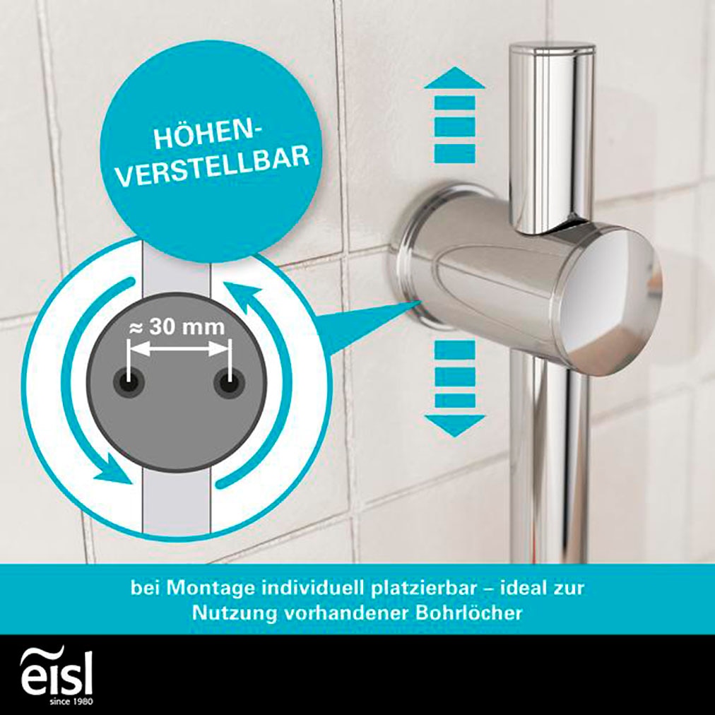 Eisl Stangenbrause-Set »GRANDE VITA«, (1 tlg.), Höhenverstellbar / 3-fach verstellbar / Antikalk / wassersparend
