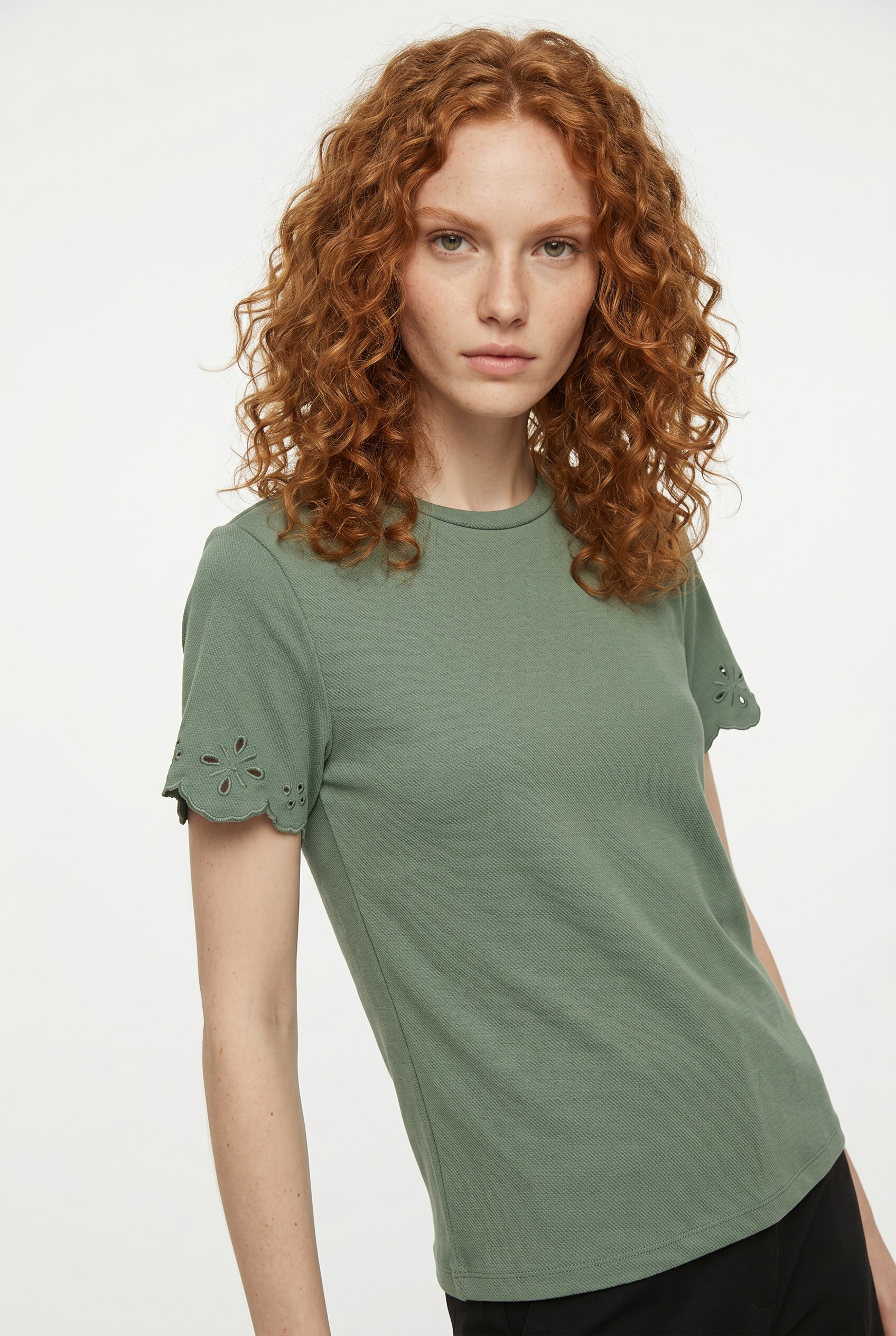Vero Moda Kurzarmshirt »VMLOUISE SS TOP JRS« Baumwolle, regular fit