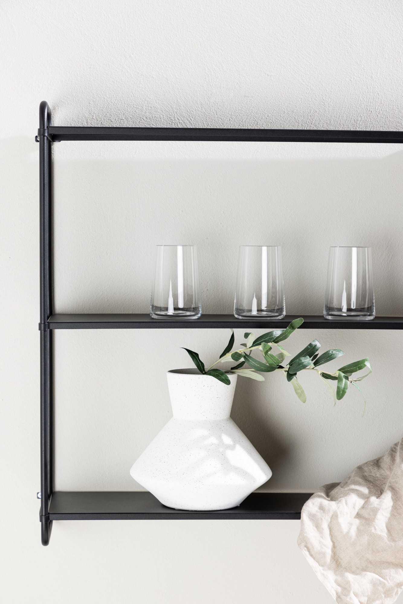 Venture Home Regal »Lyon, Wandregal, langes Format, Breite 122 cm« Hängeregal, Pulverbeschichtung, schlank, anspruchsvoll, vielseitig