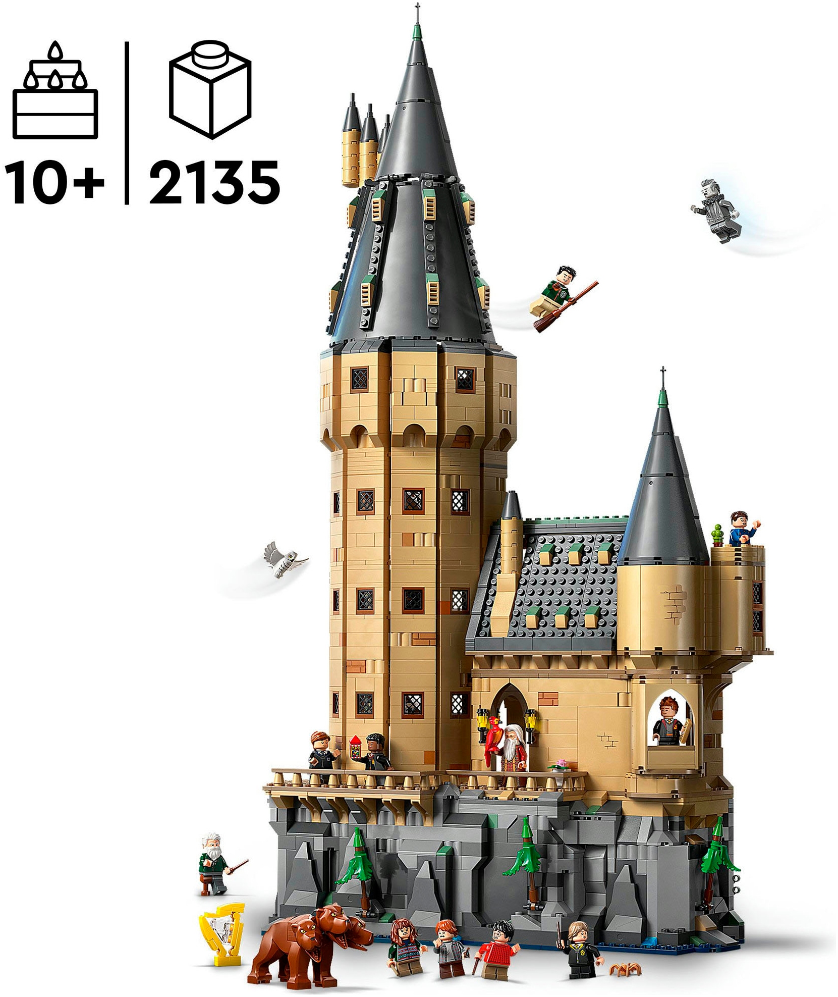 LEGO® Konstruktionsspielsteine »Schloss Hogwarts: Der Hauptturm (76454), LEGO Harry Potter™«, (2135 St.), Made in Europe