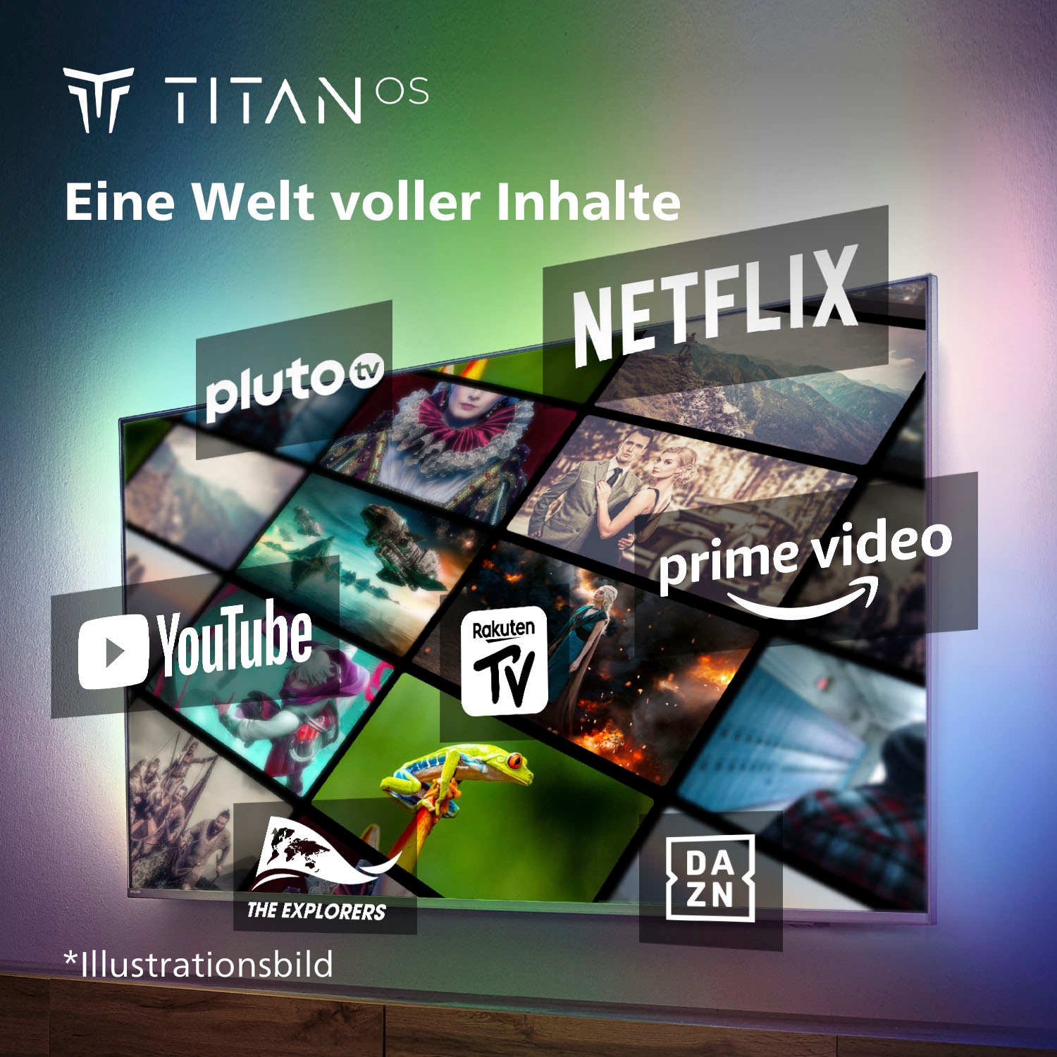 Philips LED-Fernseher »43PUS8349/12«, 4K Ultra HD, Smart-TV, WLAN, Dolby Atmos Sound, Ambilight (3-seitig)