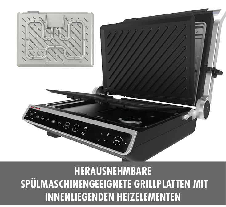 Gastroback Kontaktgrill »42542 Design BBQ Advanced Smart« 2000 W