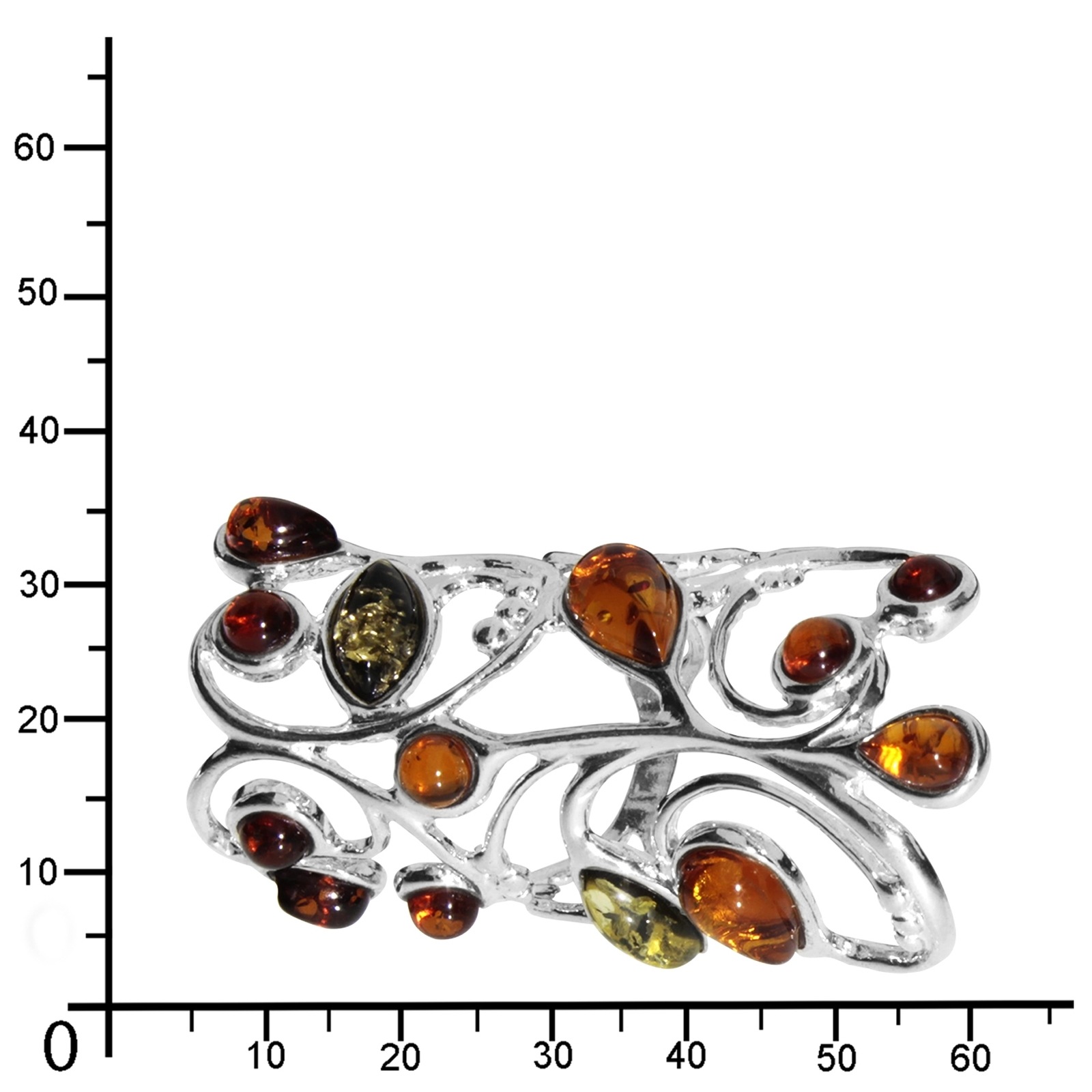 OSTSEE-SCHMUCK Fingerring »- Börke - Silber 925/000 - Bernstein«