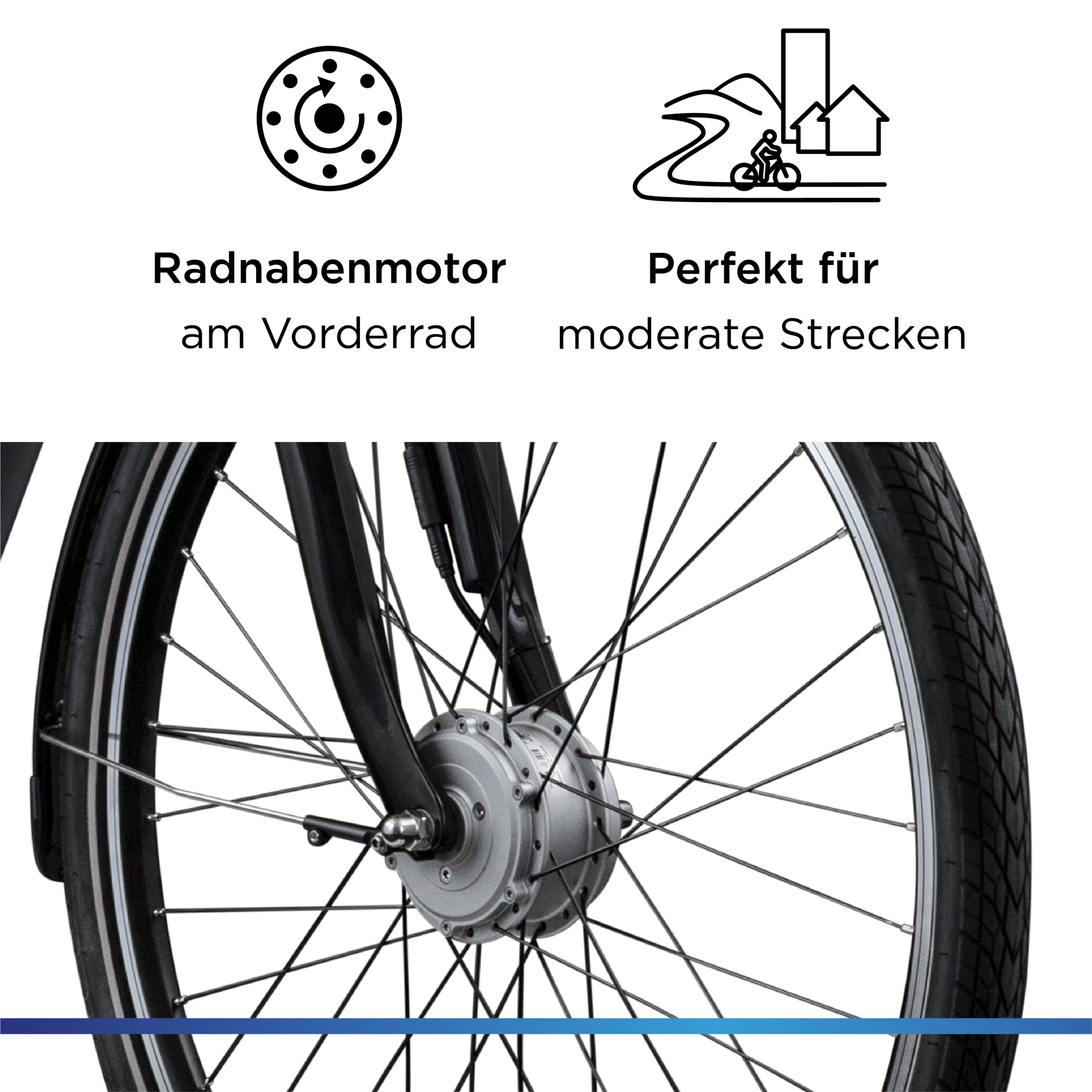 Zündapp »Z517« 7 Gang Nabenschaltung Frontmotor 250 W E Bike Damenfahrrad 28 Zoll 155 - 190 cm mit 7 Gang Nabenschaltung
