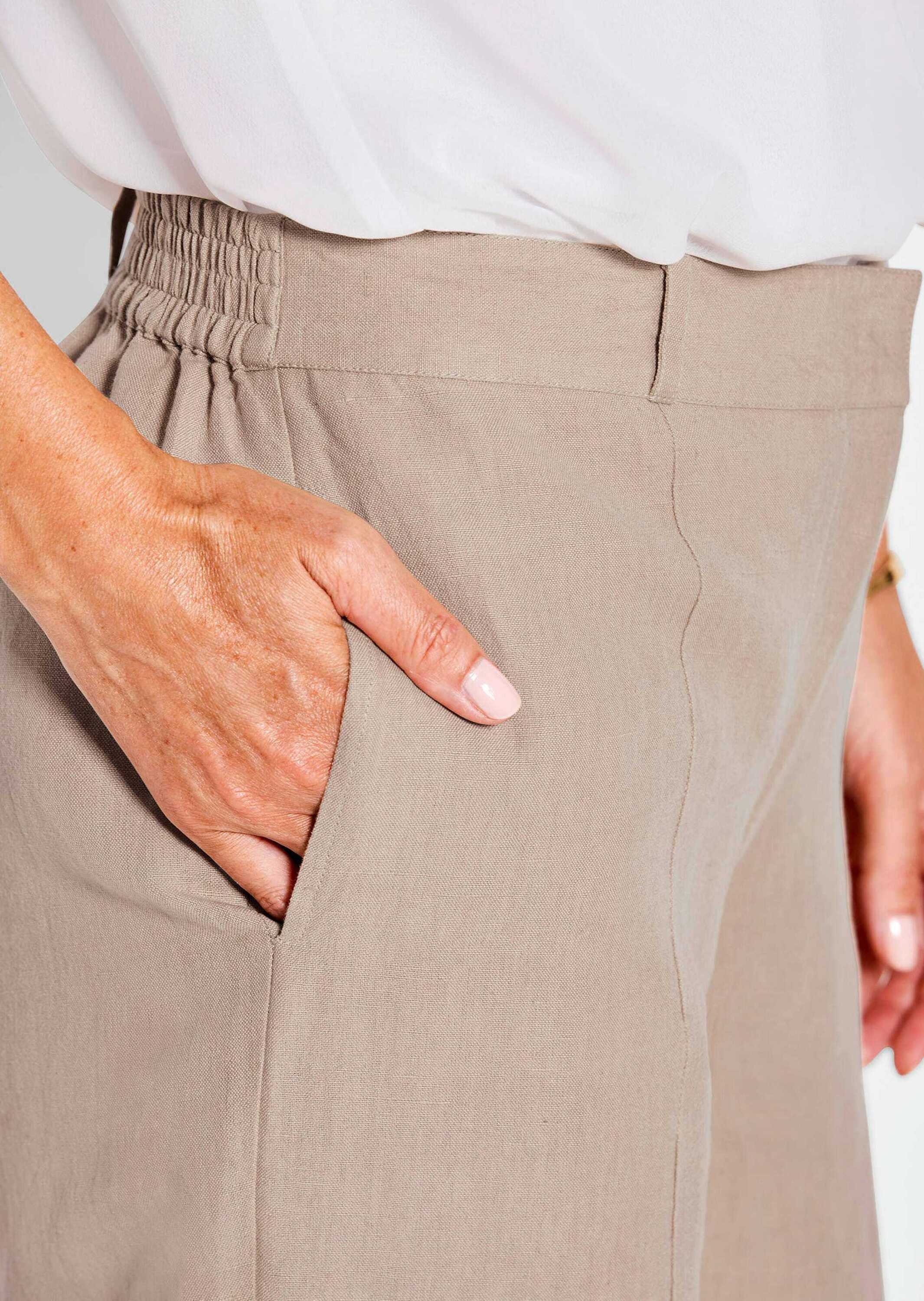 GOLDNER Stoffhose »Kurzgröße Sommerhose VERA mit weitem Bein«