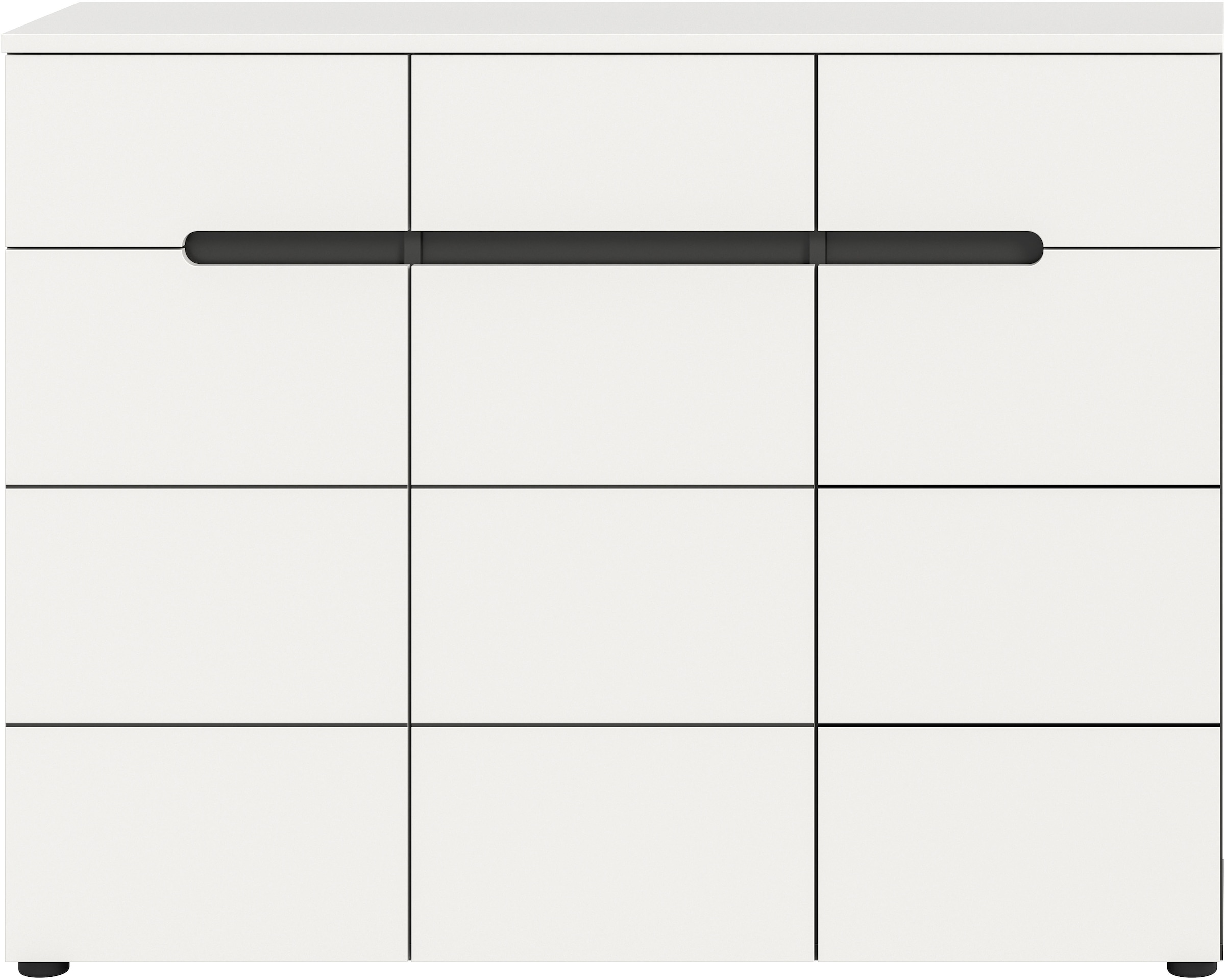 Home affaire Garderobenschrank »REHAT, TOPSELLER!, Breite 120 cm, 3 Türen, 3 Schubkästen, 12 Fächer« in verschiedenen Farben erhältlich, Platz für ca. 24 Paar Schuhe, 1 Stk. tlg. Schuhschrank, Kommode, Schuhkommode, Anrichte, Sideboard