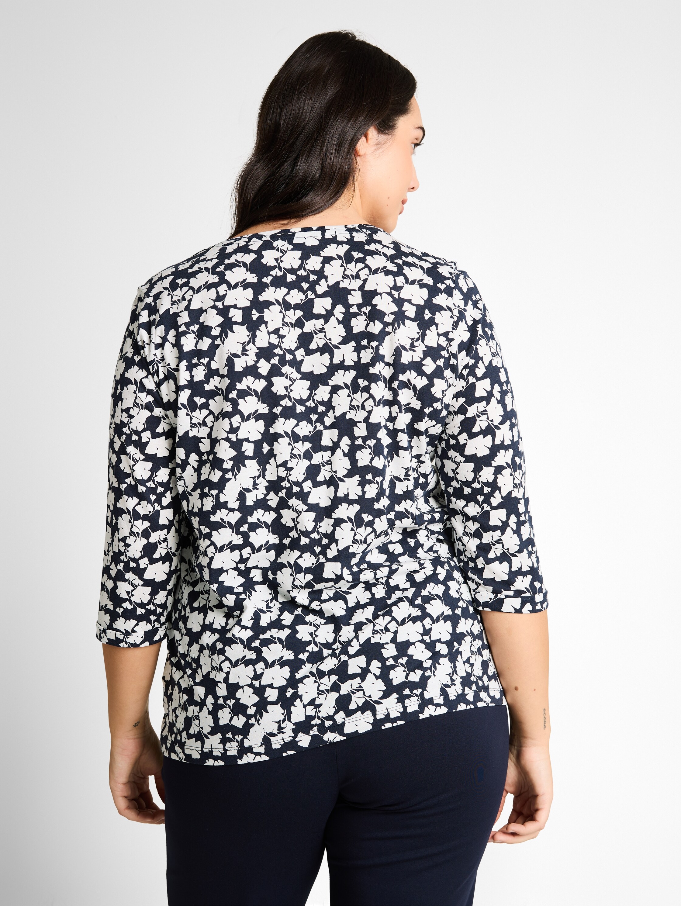 TOM TAILOR PLUS 3/4-Arm-Shirt mit All-Over Print